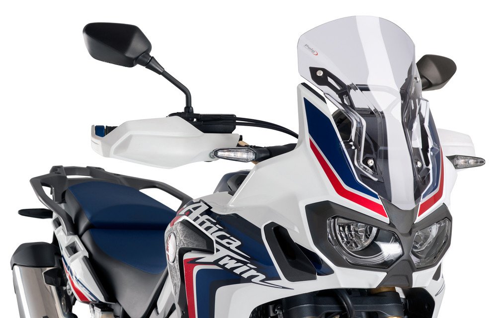 Puig Racing Windscreen 290mm Tall Clear - Compatible with Honda CRF1000L 2016-2018 | Wind Protection for Adventure Touring & Long-Distance Motorcycle Rides