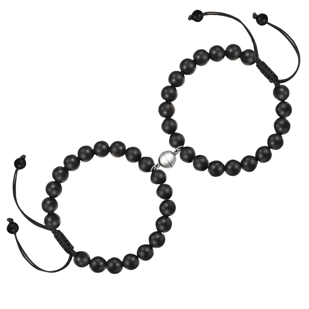 YFStyle Magnetic Love Bracelets for Couples - Long Distance Beaded Couple Bracelets for Women & Men - Romantic Matching Jewelry Gift for Anniversaries, Valentine's Day & Special Occasions
