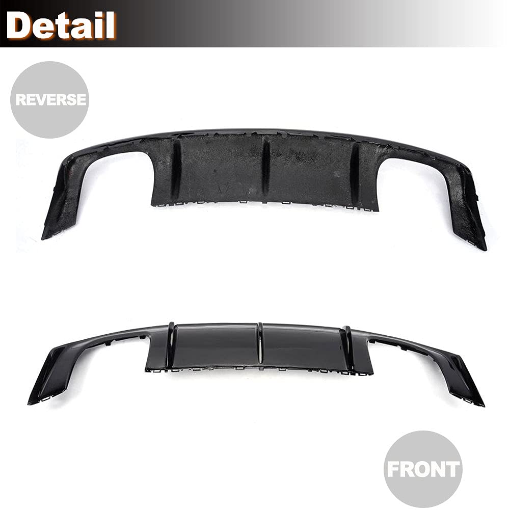 MCARCAR Rear Bumper Diffuser Lip for 2013-2016 Audi S3 A3 Sline Sedan - Gloss Black FRP Lower Spoiler & Bumper Guard Body Kit | Enhances Sporty Look & Protects Your Car