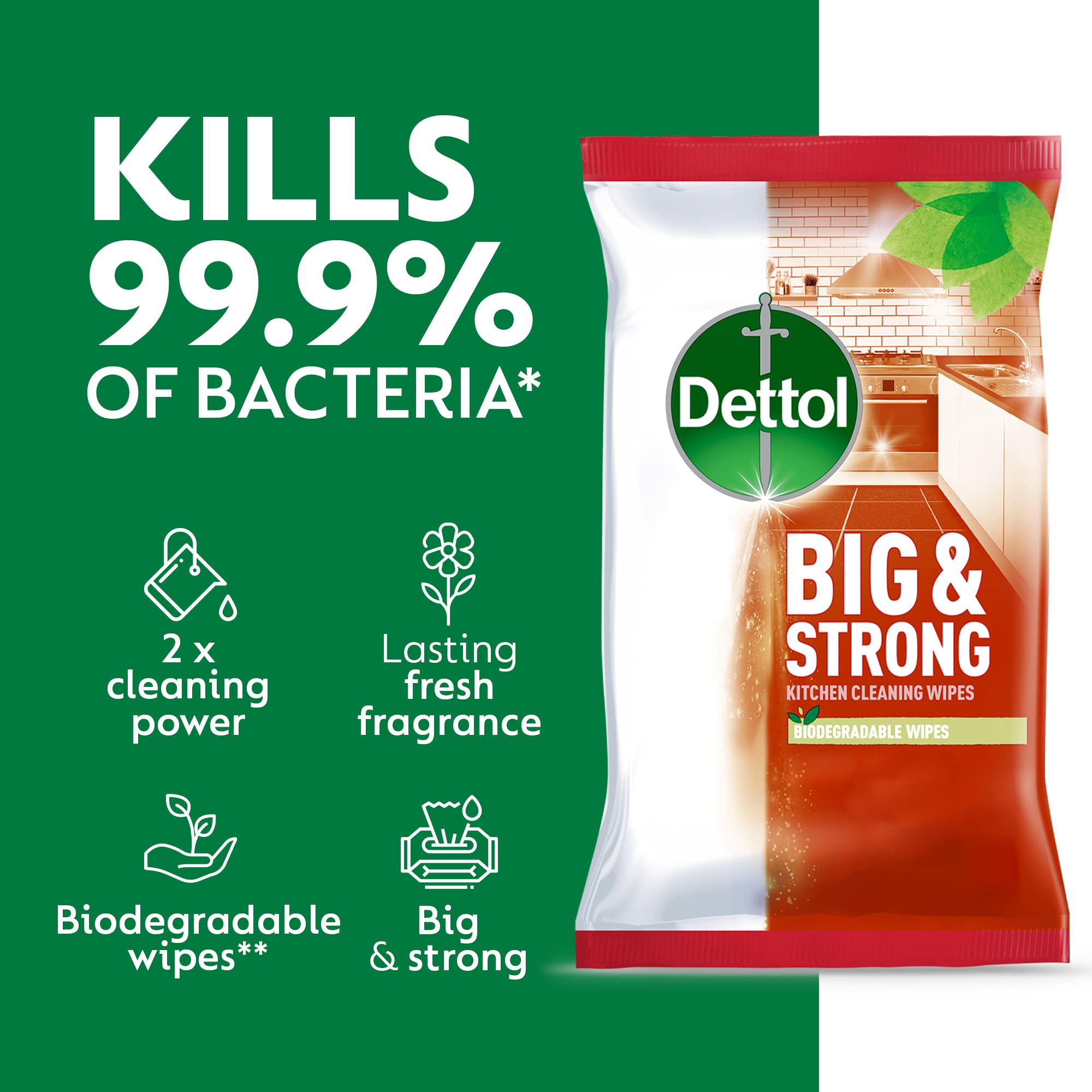 Dettol Antibacterial Biodegradable Cleaning Wipes - Citrus Scented Disinfectant for Kitchen, Bathroom & Multi-Surface Use | 3-Pack Value Bundle | Perfect for Home, Office & Travel Sanitizing