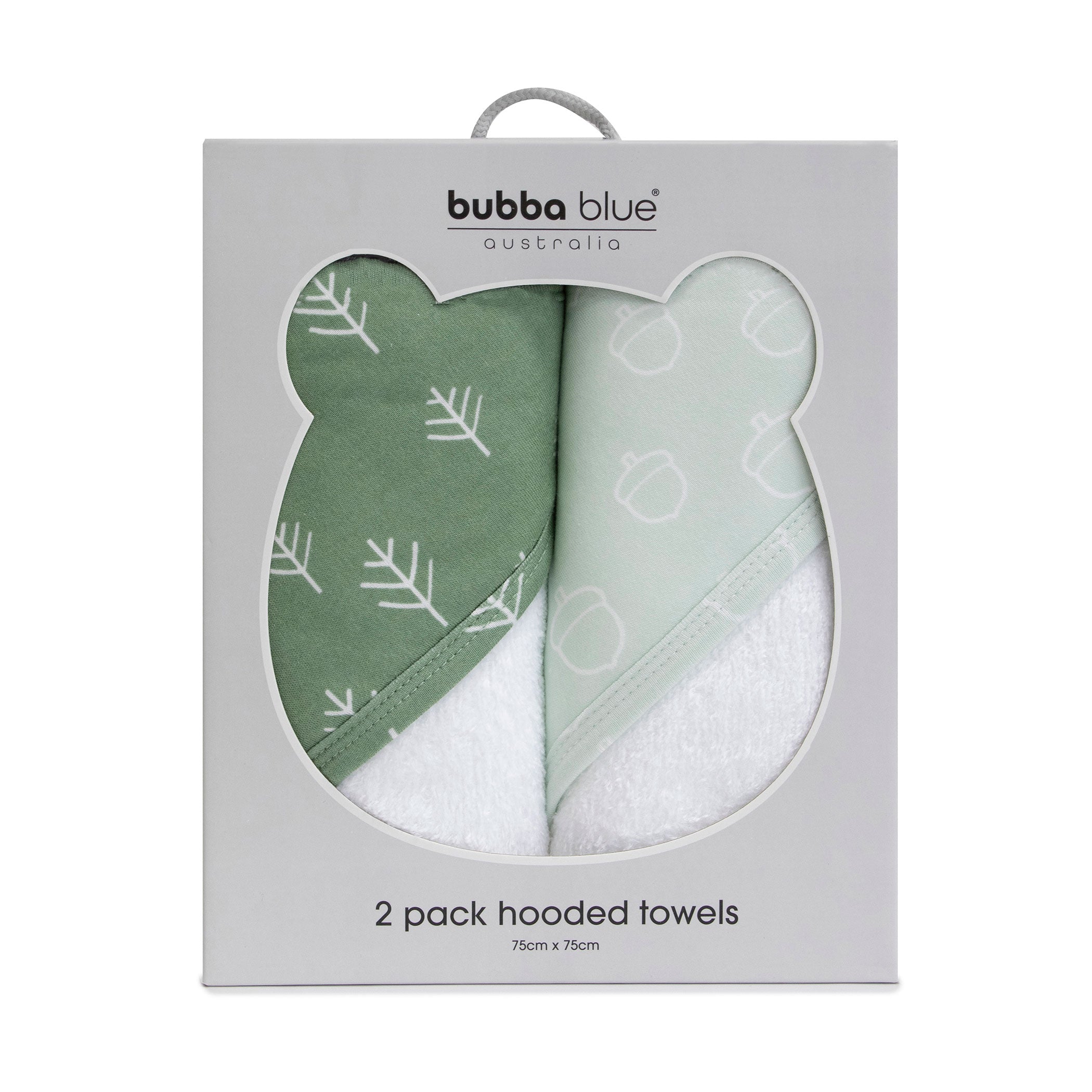 Nordic Style 2-Pack Hooded Towel Set - Soft Avocado & Forest Green Baby Bath Towels for Newborns, Infants & Toddlers - Perfect for Bath Time, Swimming & Beach Outings