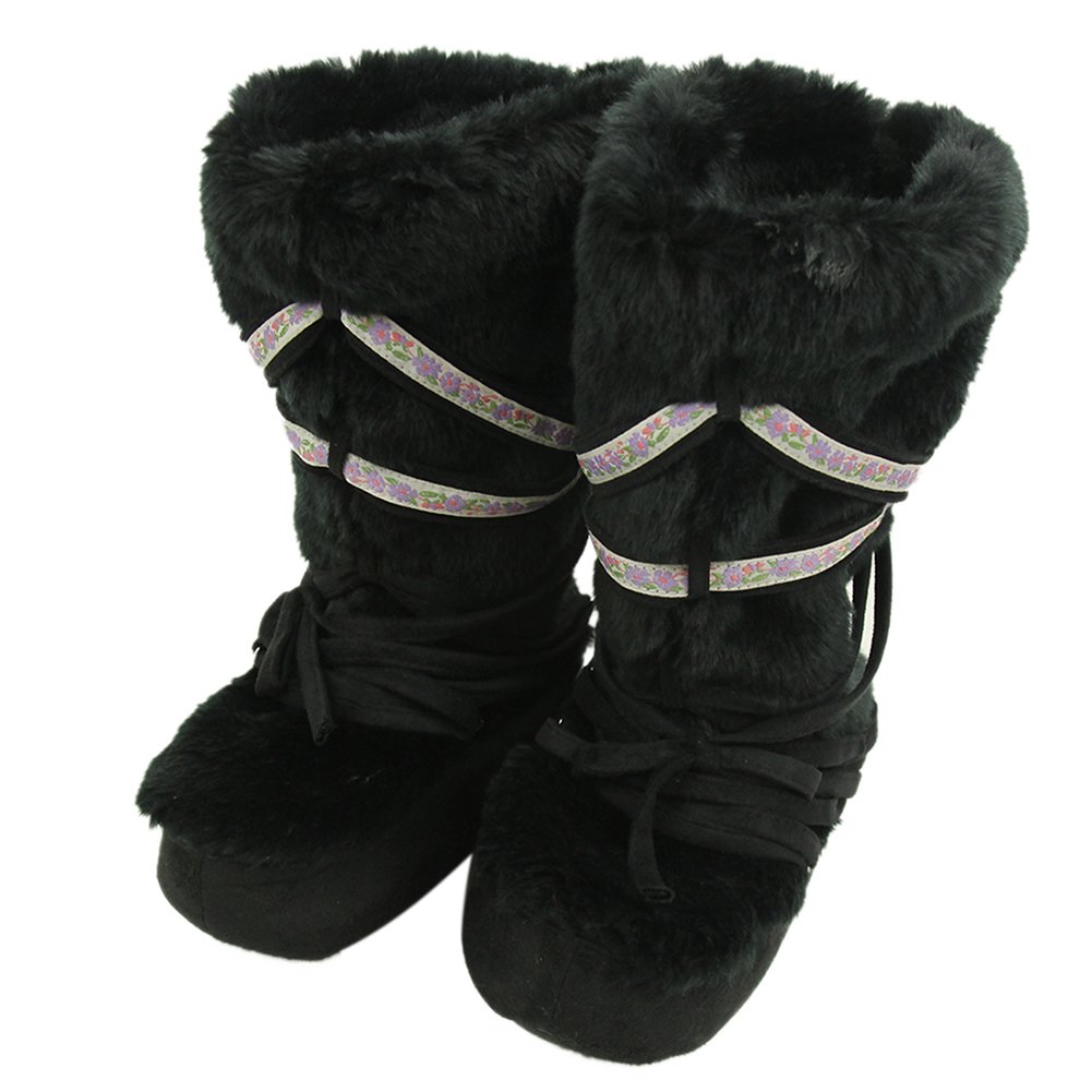 Women's Plush High Top Indoor House Slippers - Cozy Winter Bootie Boots for Home, Lounge & Comfort - Non-Slip Warm House Shoes for Women (US Size)