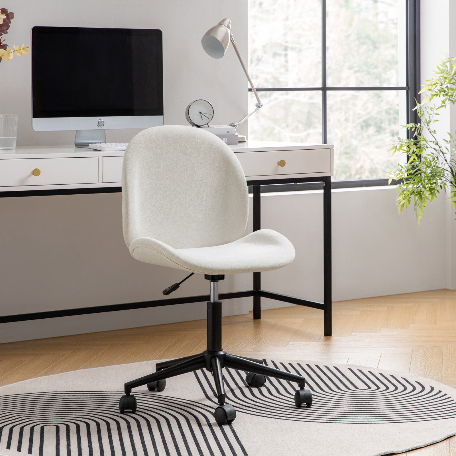 Isabel 360 Degree Swivel Office Chair with Lumbar Support - Ergonomic Mesh Computer Desk Chair for Home & Office Workspace - Adjustable Height Rolling Task Chair for Long Hours Sitting