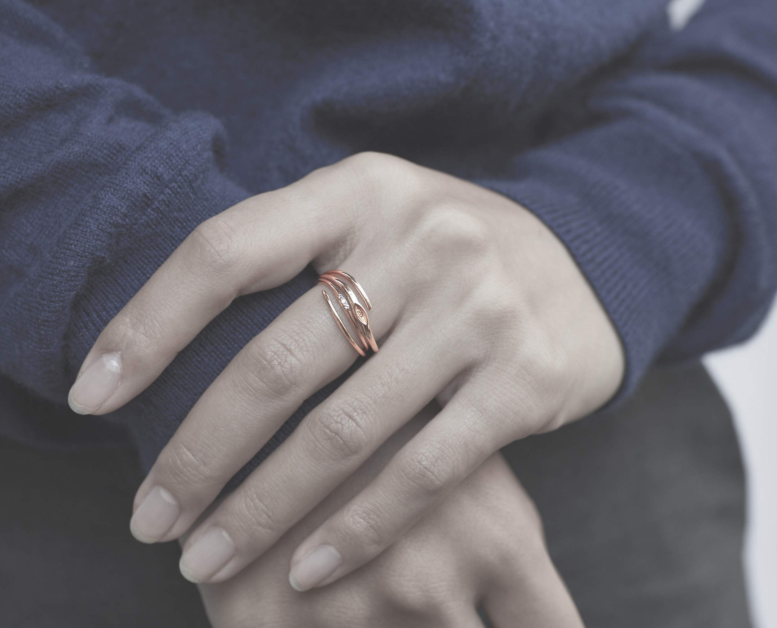 14K Rose Gold Wedding Ring Set for Couples - Matching Diamond Engagement & Promise Bands | Elegant Bridal Jewelry for Anniversaries, Proposals & Romantic Occasions