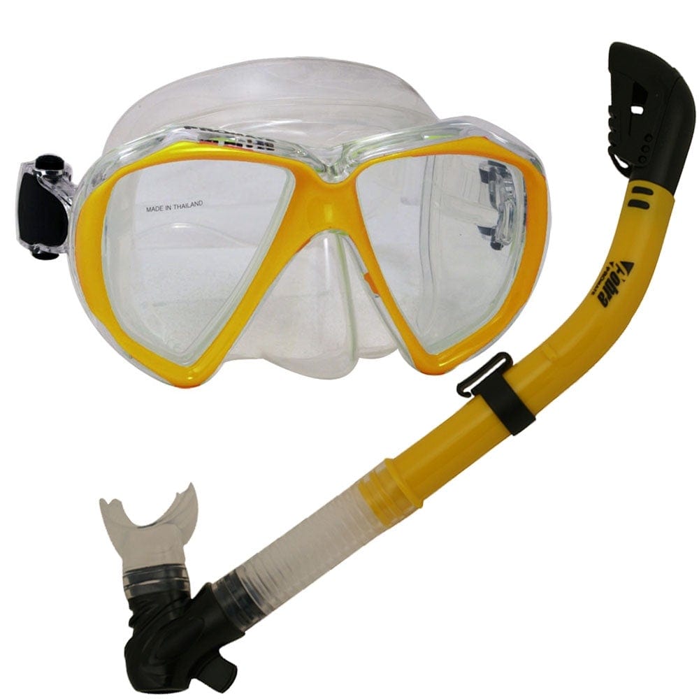 Premium Scuba Diving Snorkel Mask Set - Anti-Fog, Leak-Proof Dry Top Snorkel with Adjustable Strap for Men & Women - Perfect for Ocean, Pool & Snorkeling Adventures