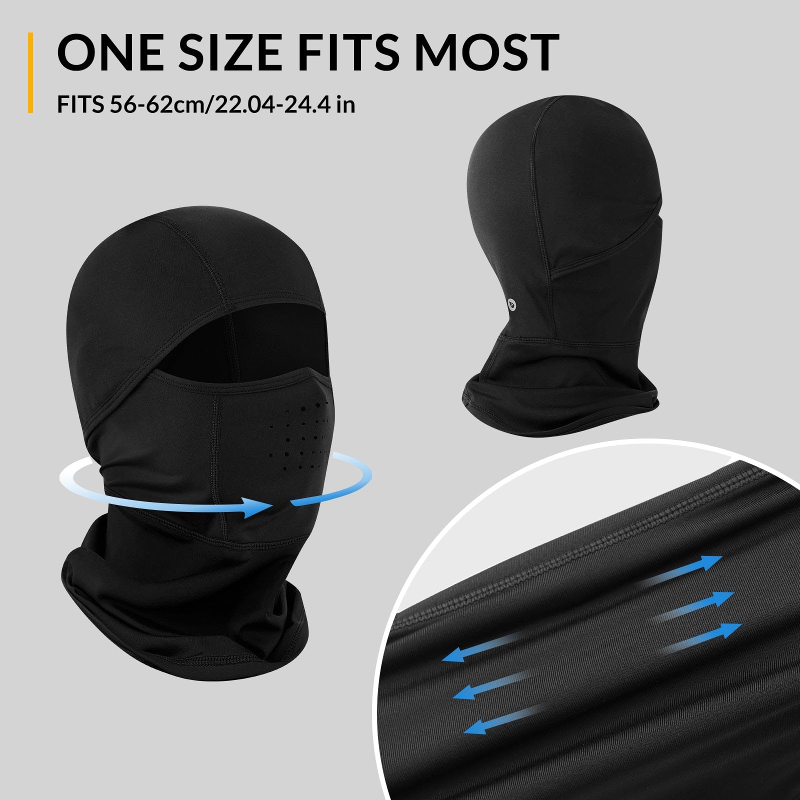 Baleaf Balaclava Face Mask for Men & Women - Full Face Cover Ski Mask for Motorcycle, Snowboard, Skiing - UV Protection & Windproof for Outdoor Sports & Winter Activities