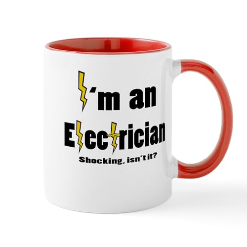 White/Red Inside - Shocking Electrician Mug
