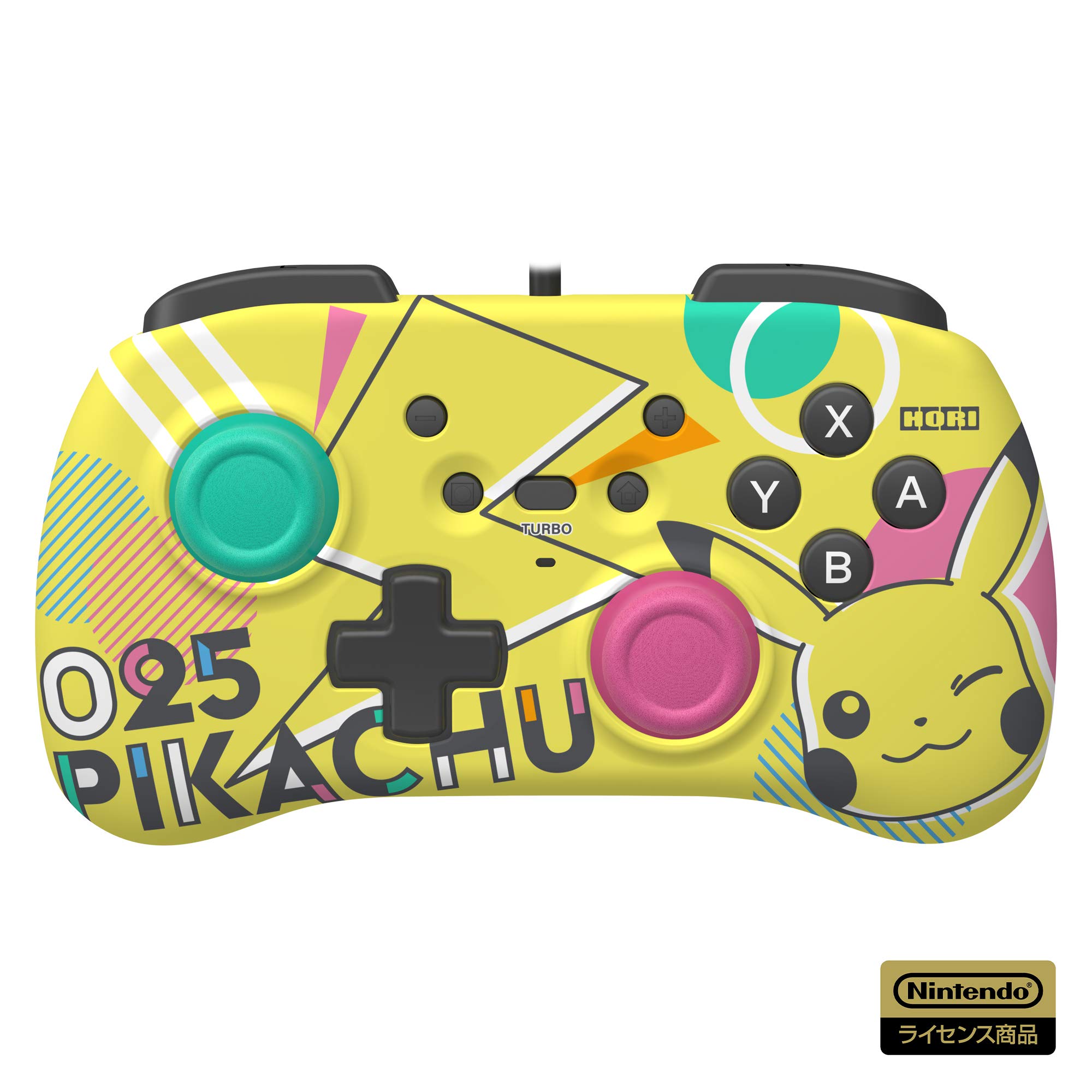 HORI Pad Mini Pikachu Edition - Officially Licensed Nintendo Switch Controller for Kids | Compatible with Nintendo Switch & Switch Lite | Perfect for Pokemon Fans & Family Gaming Sessions