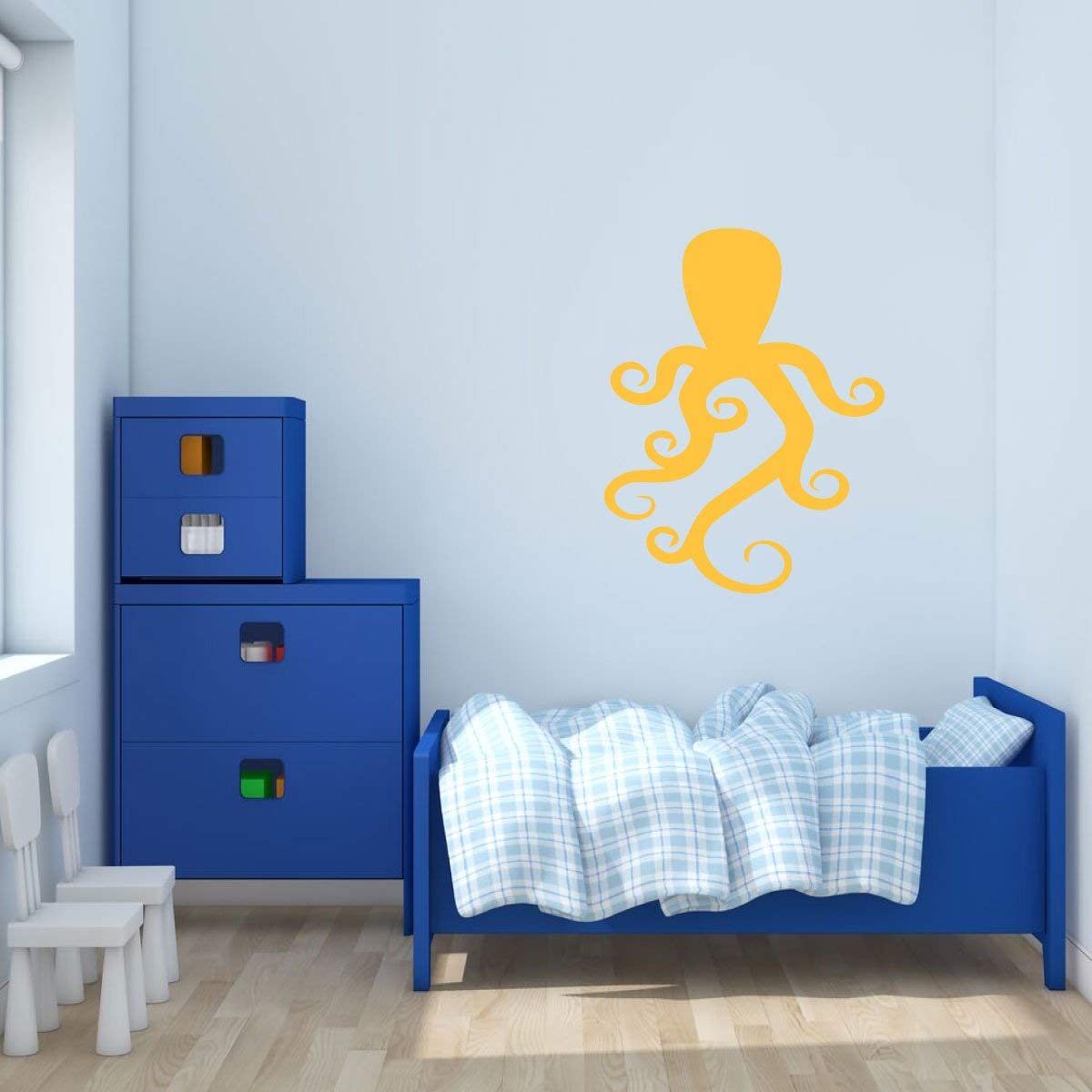 Personalized Octopus Wall Decal - Custom Name Vinyl Sticker for Kids' Bedroom, Nursery, Playroom Decor | Perfect for Baby Shower Gifts & Room Makeover