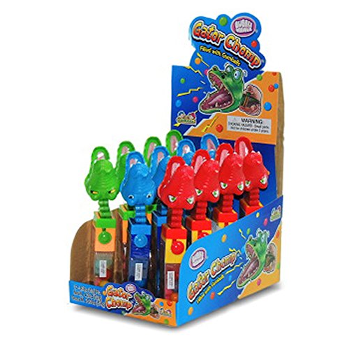 Gator Chomp Candy - 12 Count Assorted Flavors Sugar Candy for Kids | Perfect for Birthday Parties, Halloween Treats & School Snacks