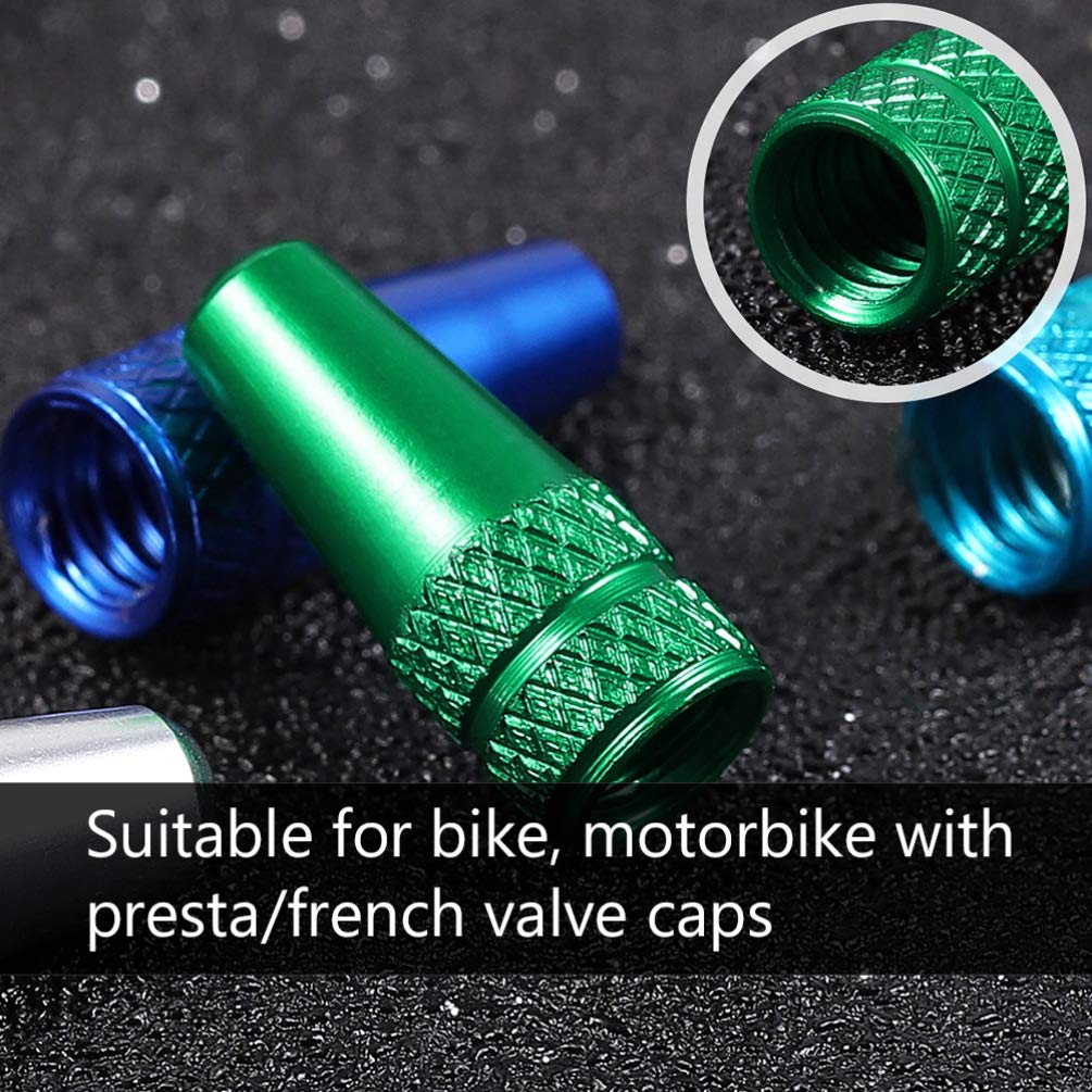 30pcs Aluminum Alloy Bike Tire Valve Dust Caps - Premium Bicycle Tire Stem Caps for Mountain/Road Bikes - Perfect for Cycling, Commuting & Outdoor Sports