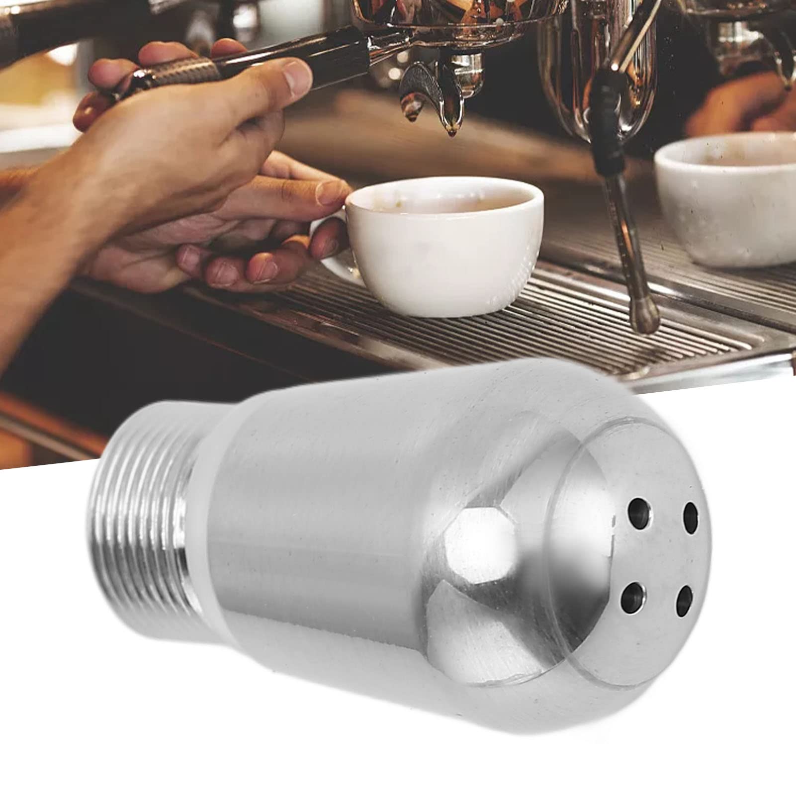 4 Hole Stainless Steel Coffee Machine Steam Nozzle - Replacement Milk Foam Spout for Breville 8 Espresso Maker | Perfect for Latte Art & Cappuccino Making at Home