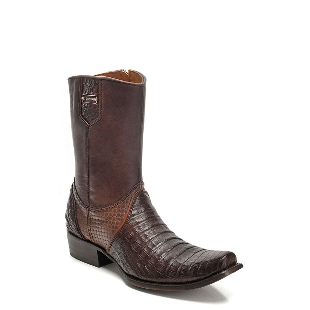 Cuadra Chocolate Casual Fashion Caiman Ankle Boots for Men - Stylish & Comfortable Leather Boots for Everyday Wear, Outdoor & Office