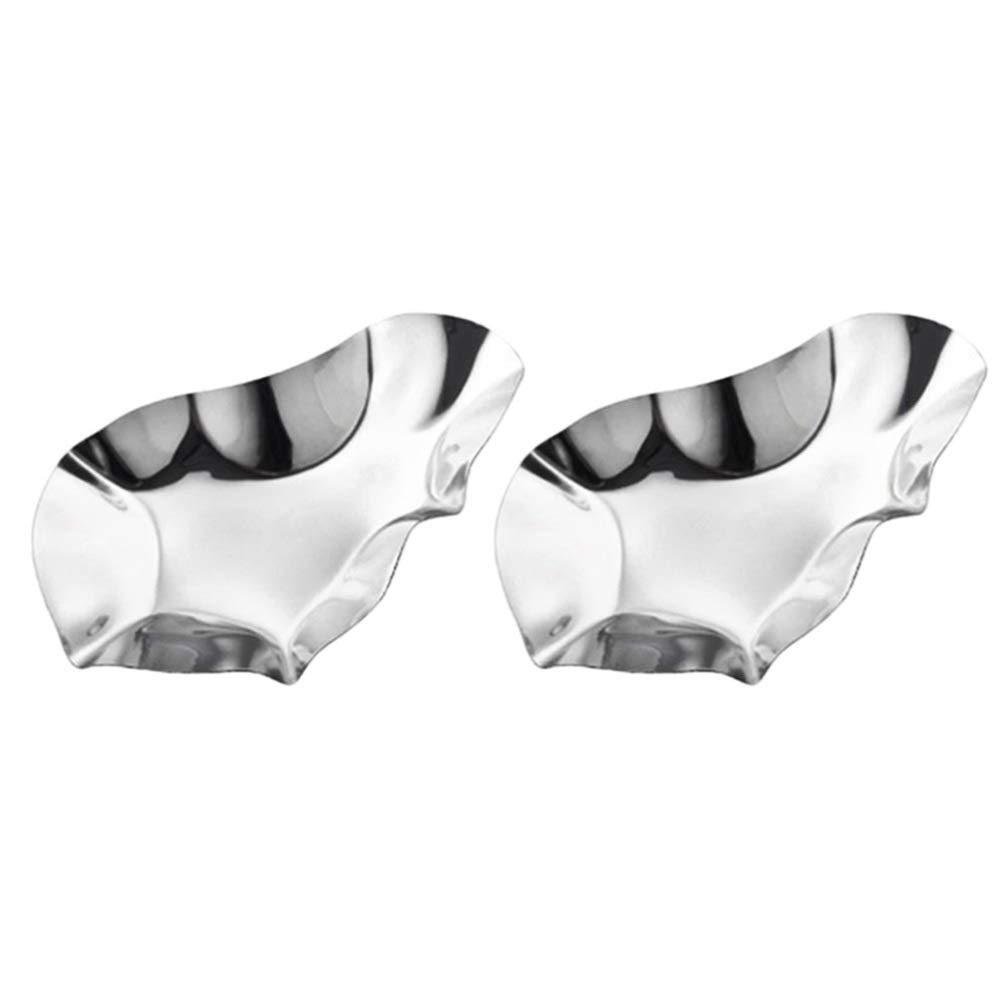 Premium 2-Piece Stainless Steel Oyster Serving Trays - Elegant Dipping Bowls for Oysters, Seafood & Sushi - Perfect for Baking, Grilling & Entertaining at Home or Restaurants