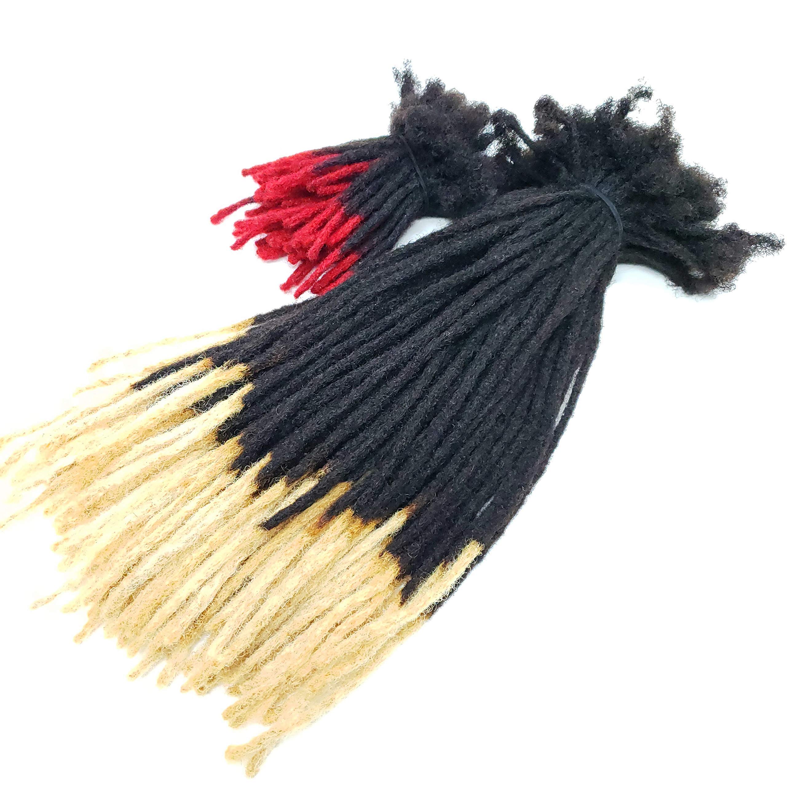 100% Human Hair Dreadlocks Extensions - Handmade Medium 1/4