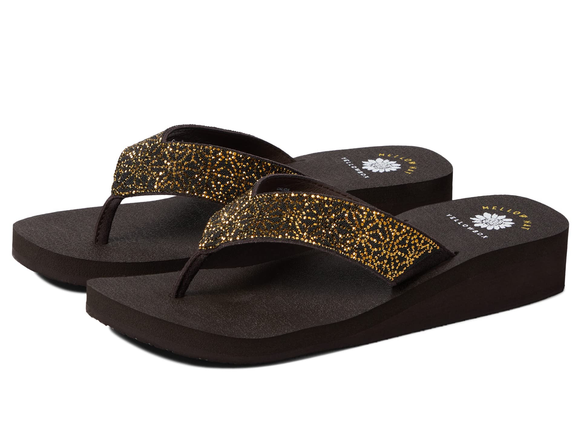Calida Bronze 11M Yellow Box - Comfortable Women's Sandals for Summer, Beach, and Casual Outings
