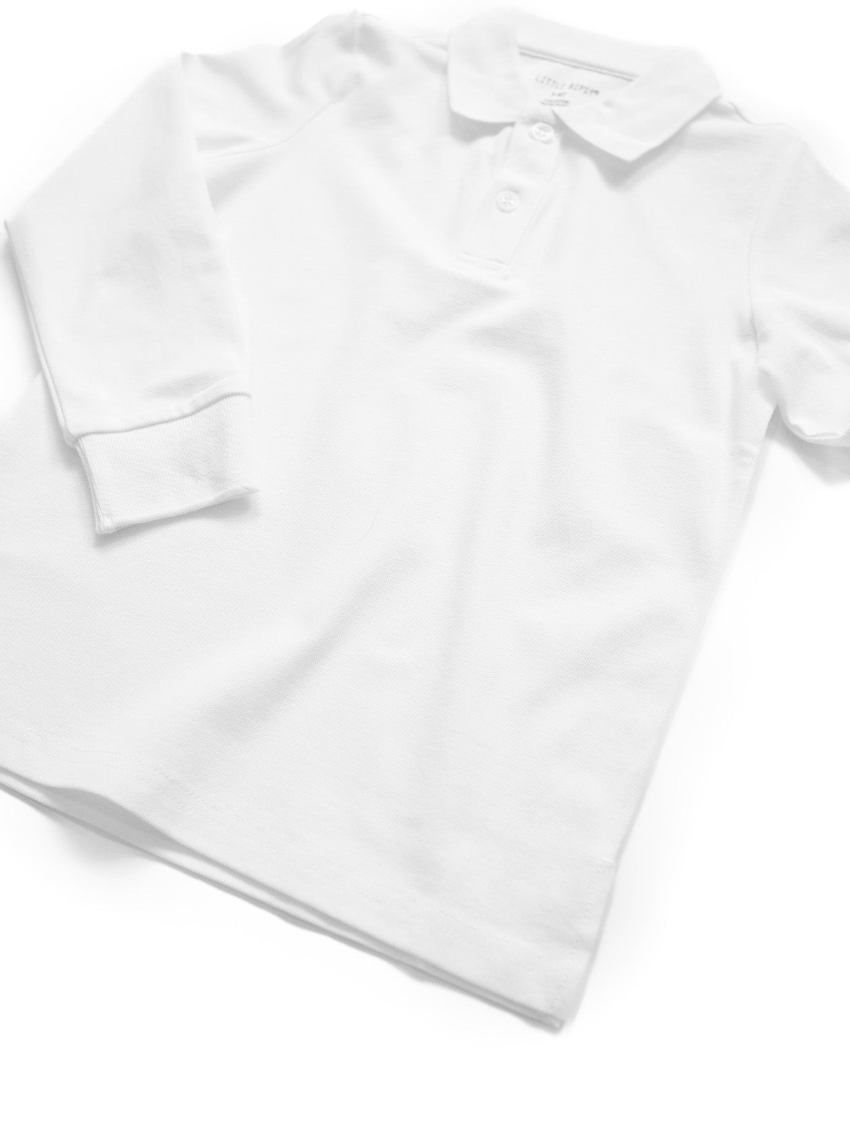 Men's Classic Long Sleeve Polo Shirt - Soft Cotton Comfort Fit - White - Perfect for Business Casual, Office Wear & Golf Outings