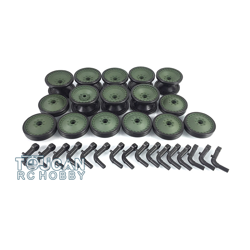 High-Quality Plastic Idler Wheels, Sprockets & Tracks for Henglong 1/16 Scale RC Tanks - Compatible with Jadpanther 3869 & Panther G 3879 Models | Durable Replacement Parts for Tank Battles & Off-Road Terrain