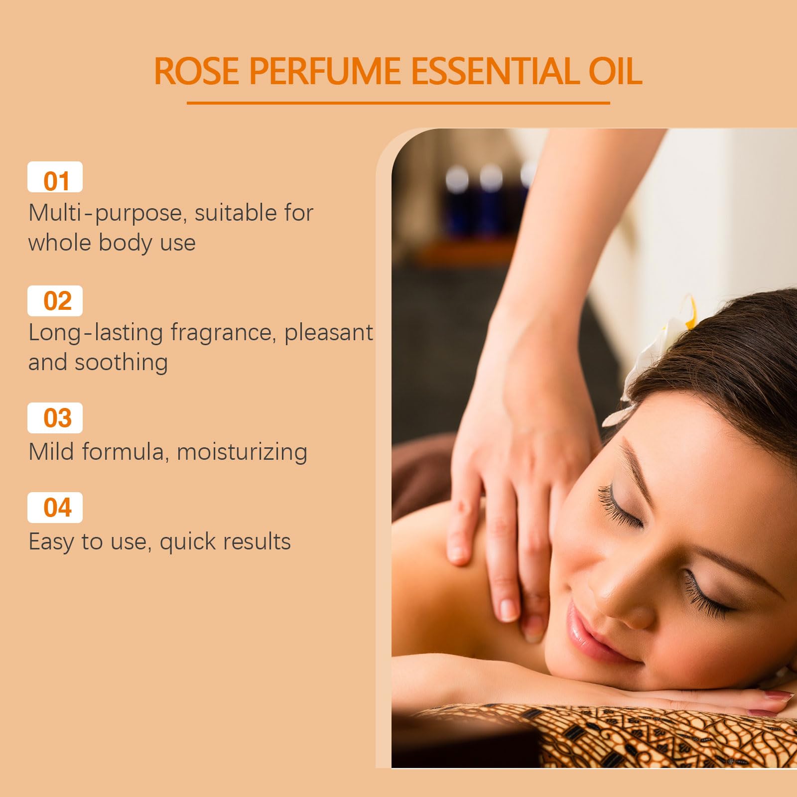 100% Pure Organic Rose Essential Oil for Diffuser, Skin Care, Hair Growth & Relaxing Massage - 10ml Travel Size - Perfect for Aromatherapy, Spa Days & Natural Perfume Making