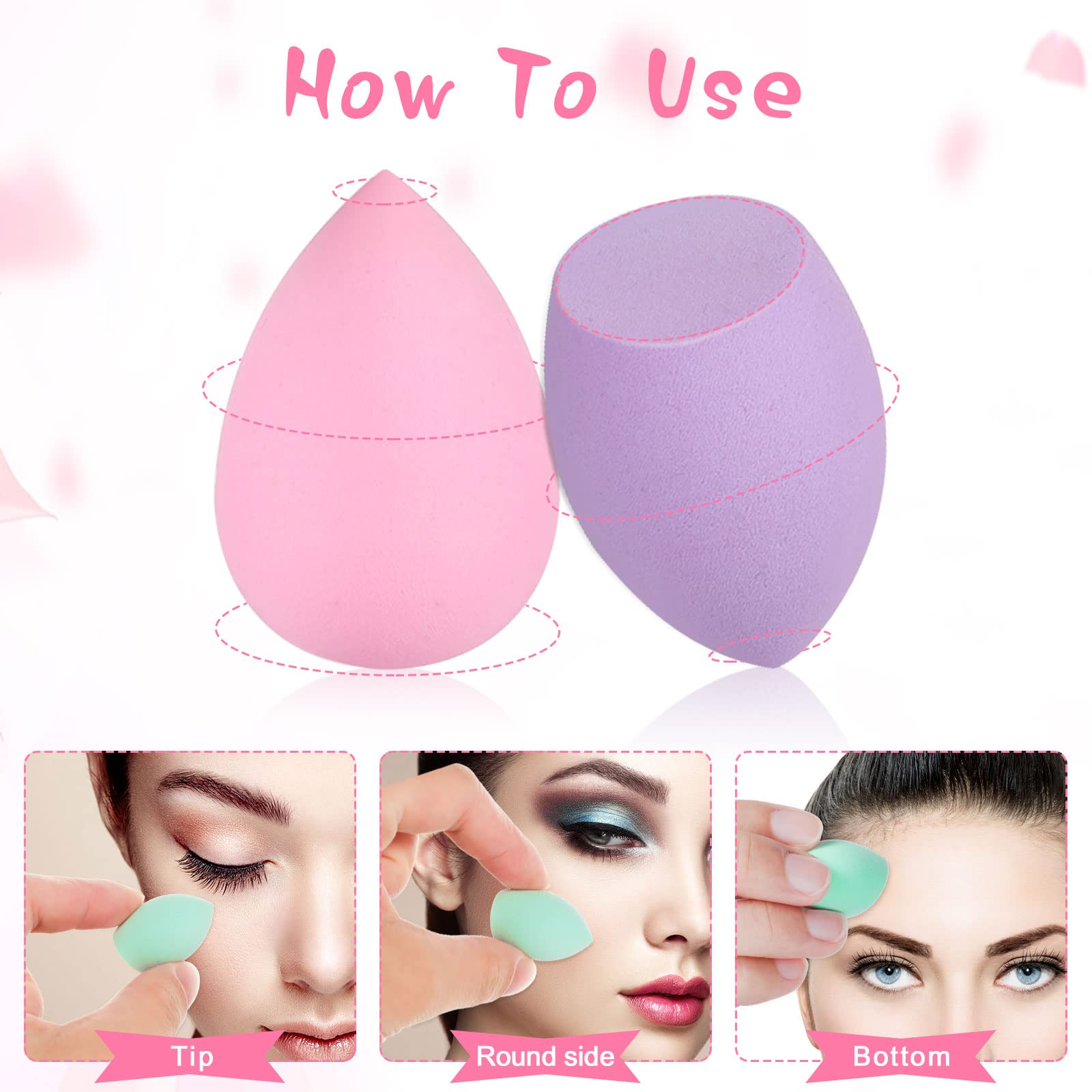 40pcs Mini Makeup Sponge Set - Multi-Colored Professional Beauty Blender Sponges, Super Soft Concealer & Foundation Sponges for Liquid, Powder Makeup Application | Perfect for Travel, Daily Makeup & Professional Use