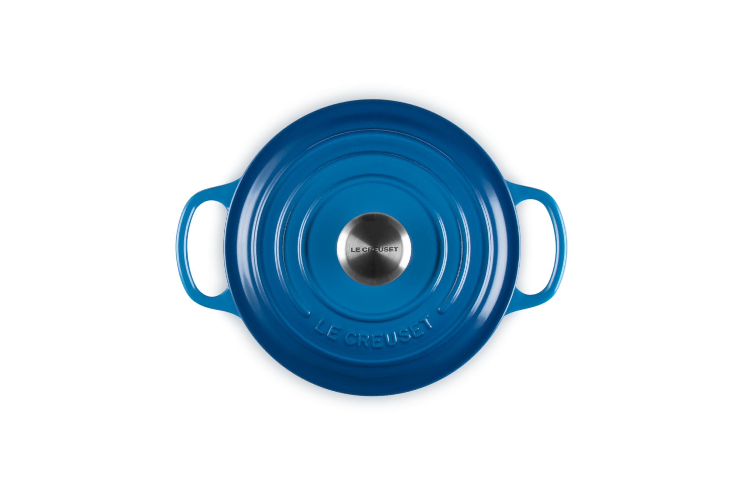 Le Creuset Enameled Cast Iron Signature Round Dutch Oven 2 Quart – Classic Marseille Blue – Perfect for Soups, Stews & Baking – Durable Kitchen Essential for Home Chefs