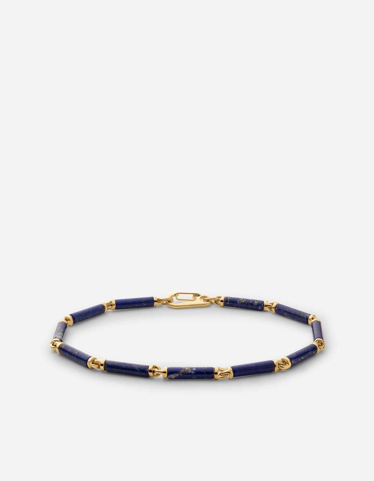 Akio Lapis Lazuli Bracelet - 14K Gold Vermeil Jewelry for Women, Elegant Blue Stone Beaded Bangle - Perfect for Gifts, Parties & Everyday Wear