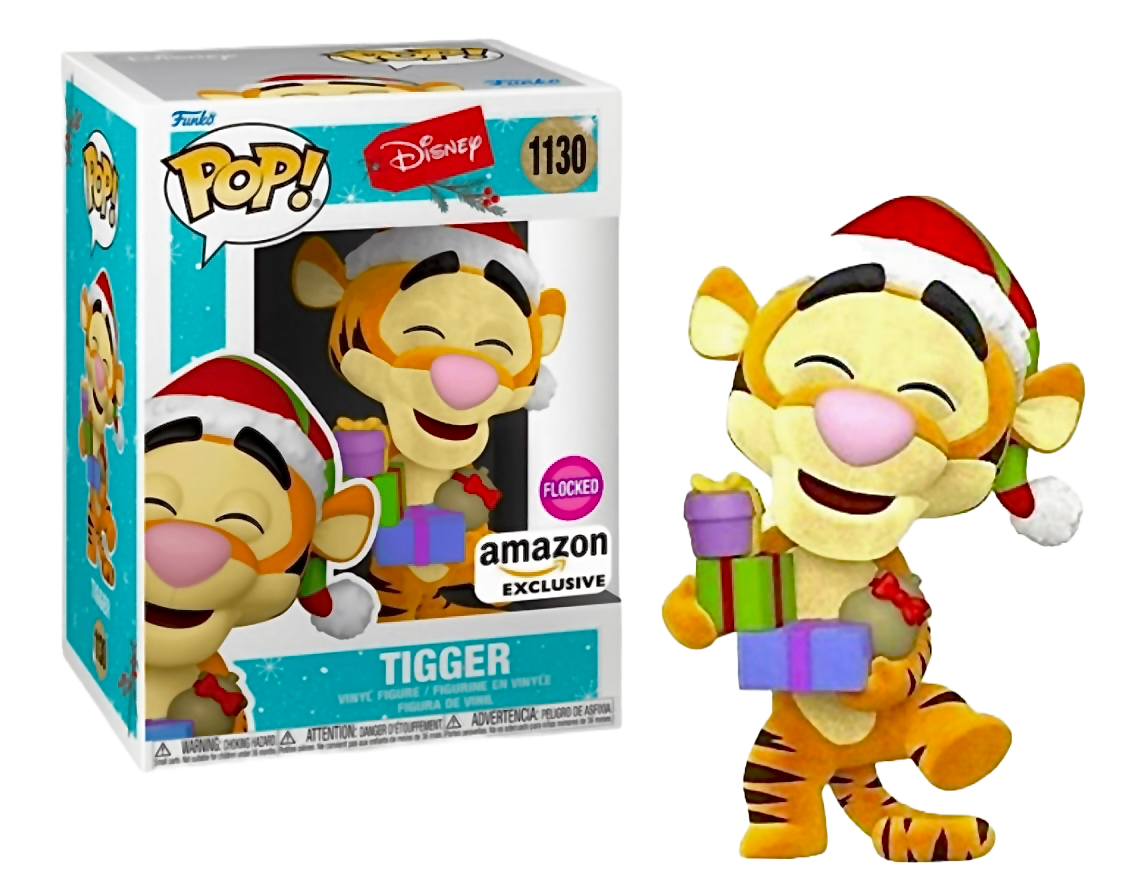 Disney Tigger (Flocked) Plush Stuffed Animal - Amazon Exclusive #1130 - Perfect for Disney Fans, Collectors, and Kids' Room Decor