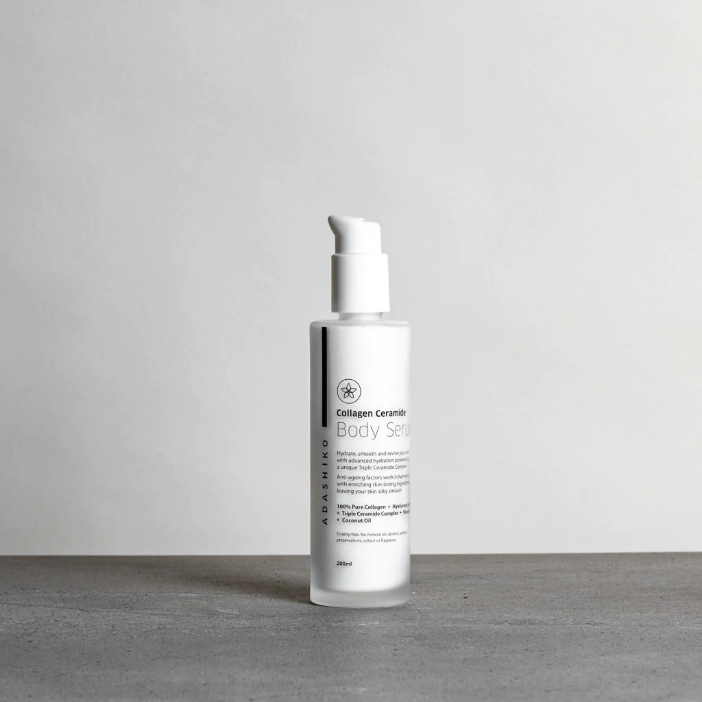 Adashiko Collagen & Ceramide Body Serum for Skin Hydration & Anti-Aging | Moisturizing Treatment for Dry Skin, Stretch Marks & Wrinkles | Perfect for Night Routine & Post-Shower Care