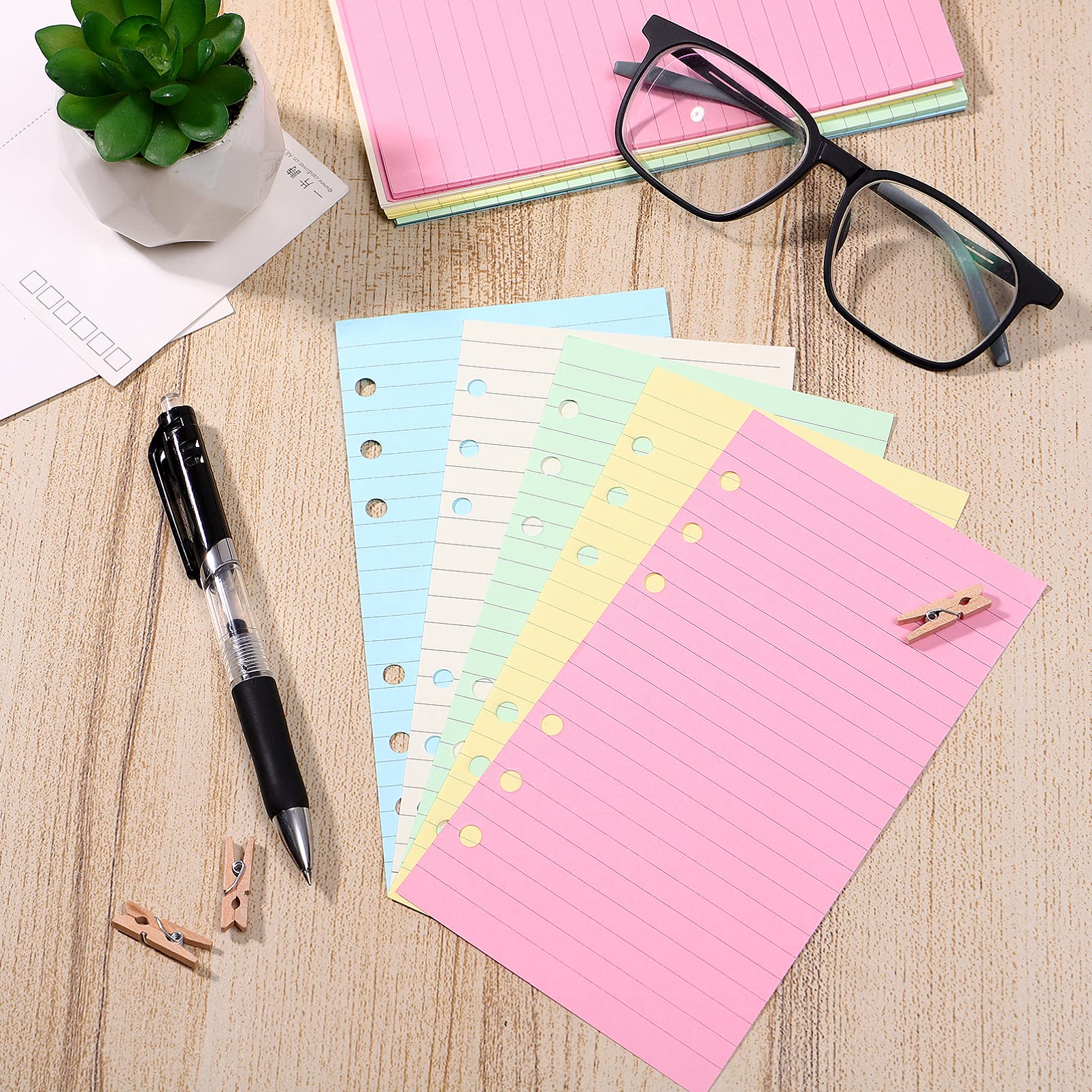 Alipis 50-Pack A5 Lined Paper Inserts for 6-Ring Binder - Loose Leaf Notebook Paper, Detachable Planner Fillers, Journal Refills - Perfect for School, Office, and Home Organization