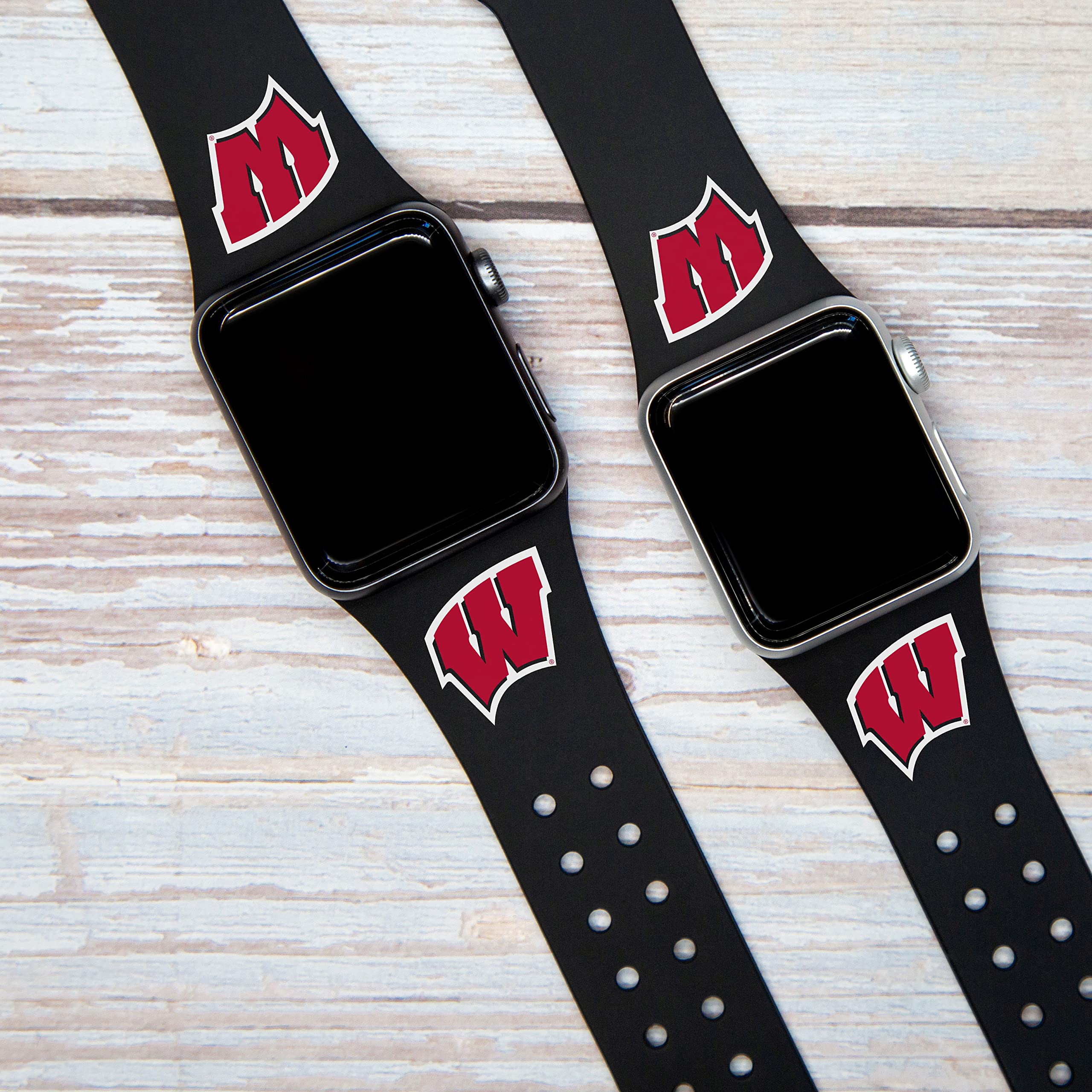 Wisconsin Badgers Silicone Sport Band for Apple Watch - Durable, Comfortable & Stylish - Perfect for Workouts, Sports & Everyday Wear