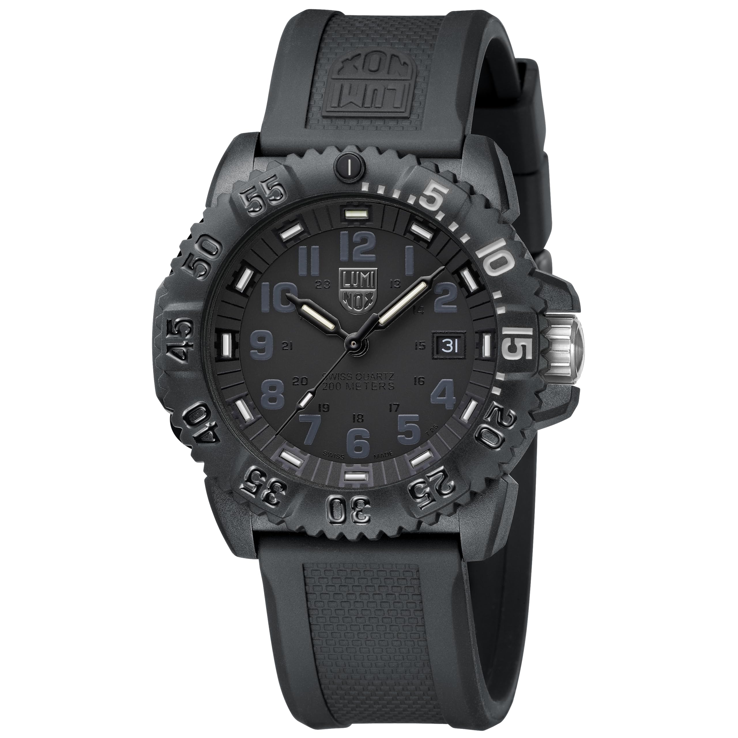 Luminox Navy Seal Men's Watch 44mm - Swiss Made Military Dive Watch with Date Function - 200m Water Resistant - Durable Tactical Timepiece for Outdoor, Scuba Diving & Adventure Enthusiasts
