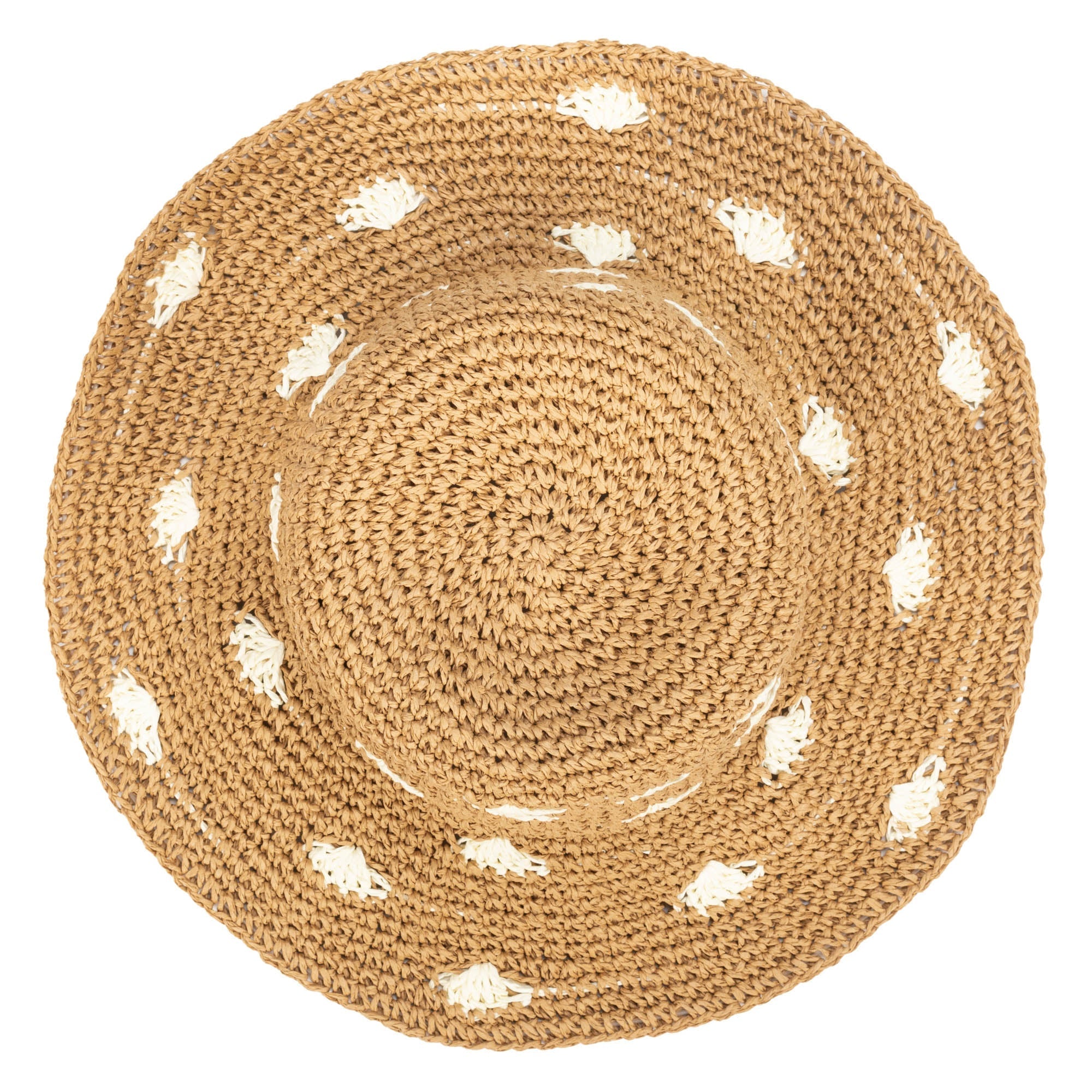 Dream On Paper Crochet Polka Dot Bucket Hat - Stylish Summer Beach Hat for Women, Fashionable Sun Protection Accessory for Outdoor Activities, Vacations and Photoshoots
