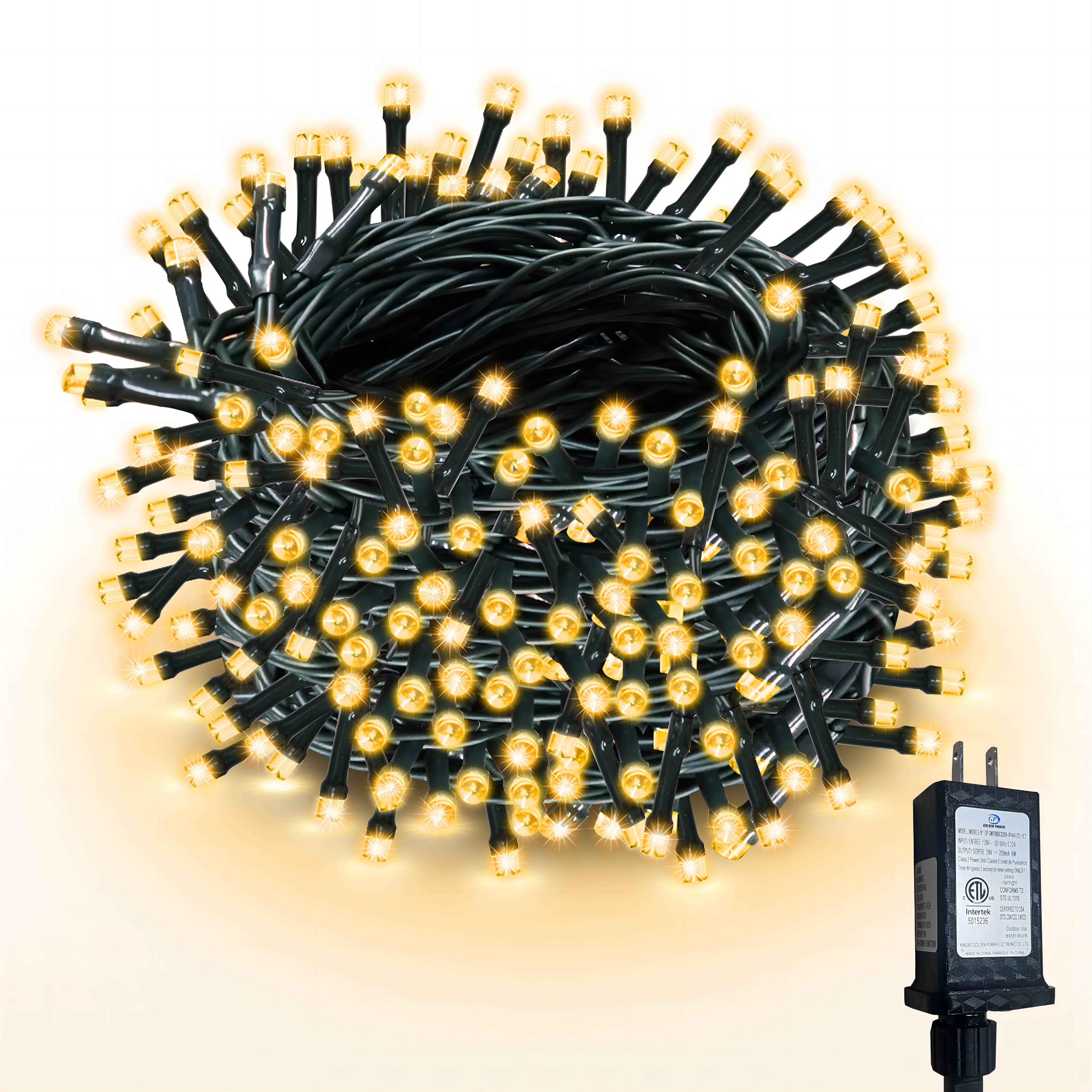 WISD 338ft 1000 LED Waterproof Christmas String Lights - 12 Lighting Modes, Twinkle Fairy Lights for Indoor/Outdoor Decor - Perfect for Xmas Tree, Backyard, Wedding, Party, Garden, Balcony & Porch - Warm White