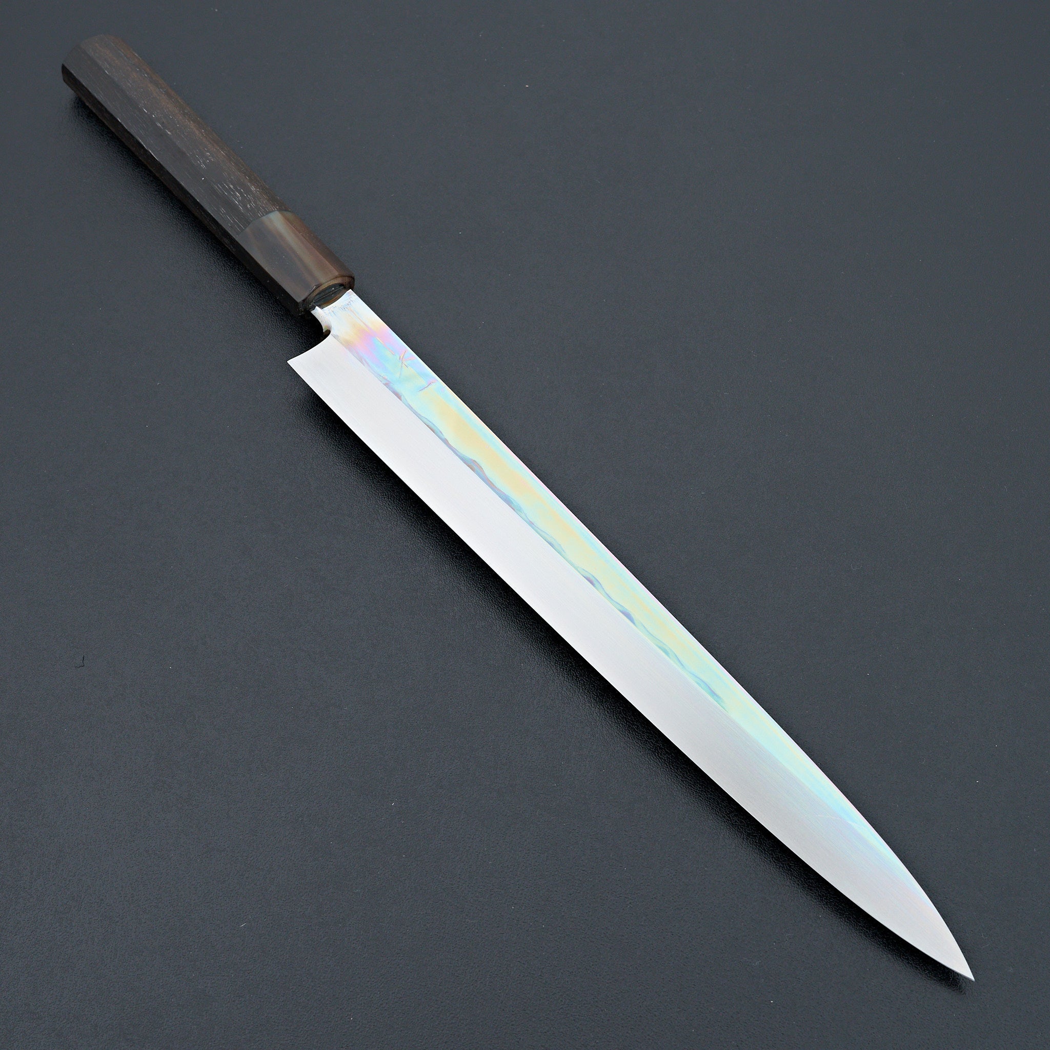 Premium Hitohira Togashi White #1 Notaremon Mizu Honyaki Yanagiba 300mm Sushi Knife - Taihei Ebony Handle with Saya - Perfect for Sushi Chefs & Japanese Cuisine Preparation