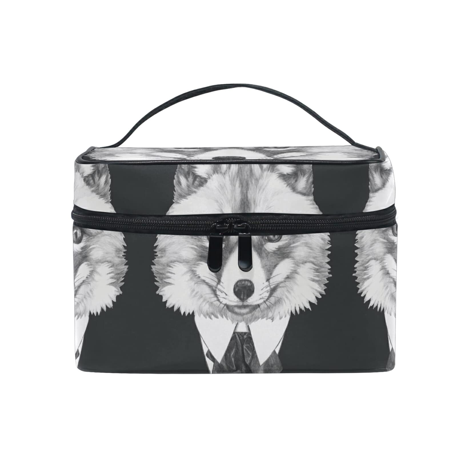 Gentleman Pug Cosmetic Bag for Women - Cute Dog Makeup Pouch with Zipper - Travel Toiletry Organizer for Girls, Perfect for Gym, School & Vacation Essentials