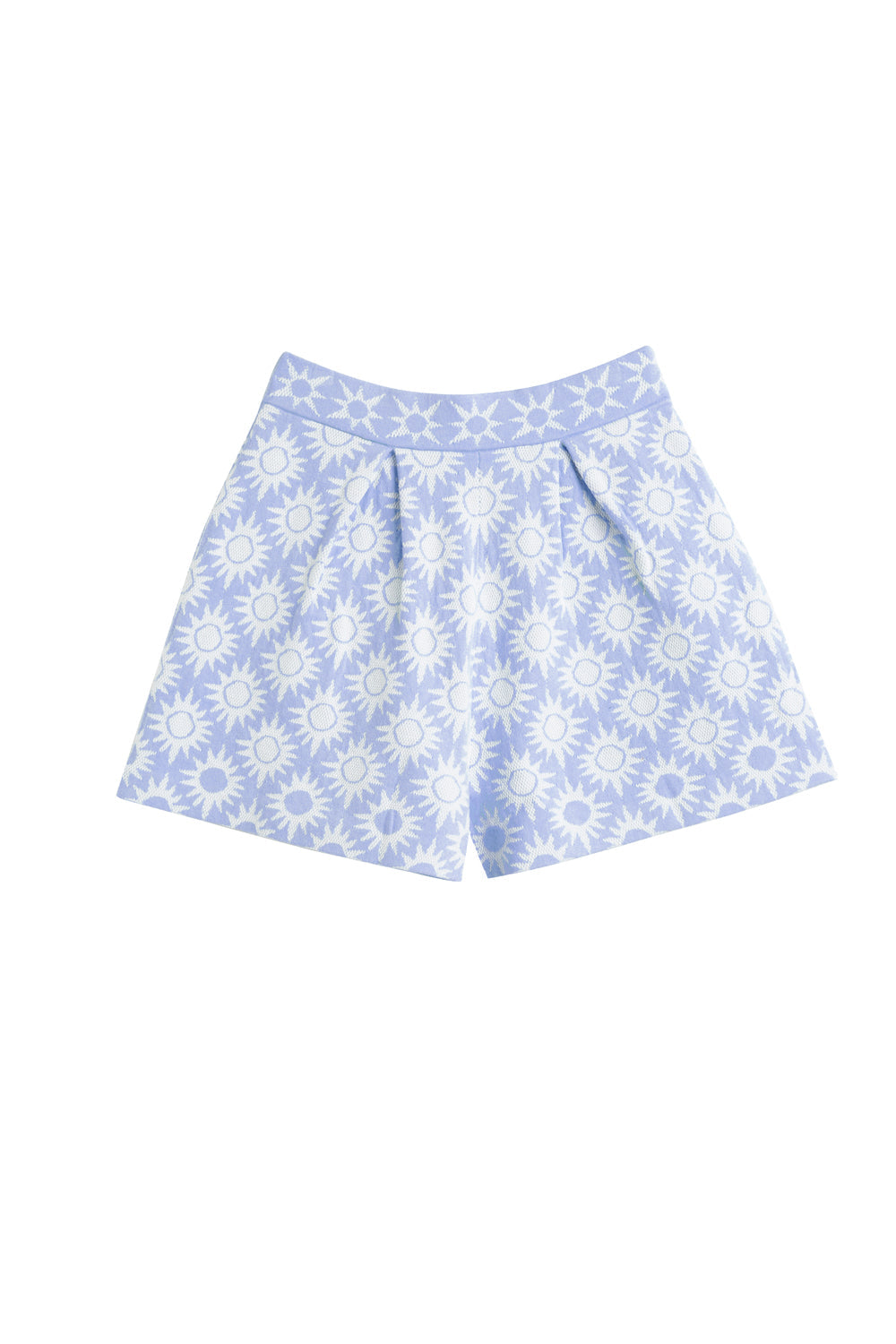 Sky Blue Laura Whitmore Sunflower Print Shorts - Women's Summer Casual Shorts for Beach, Vacation & Outdoor Activities