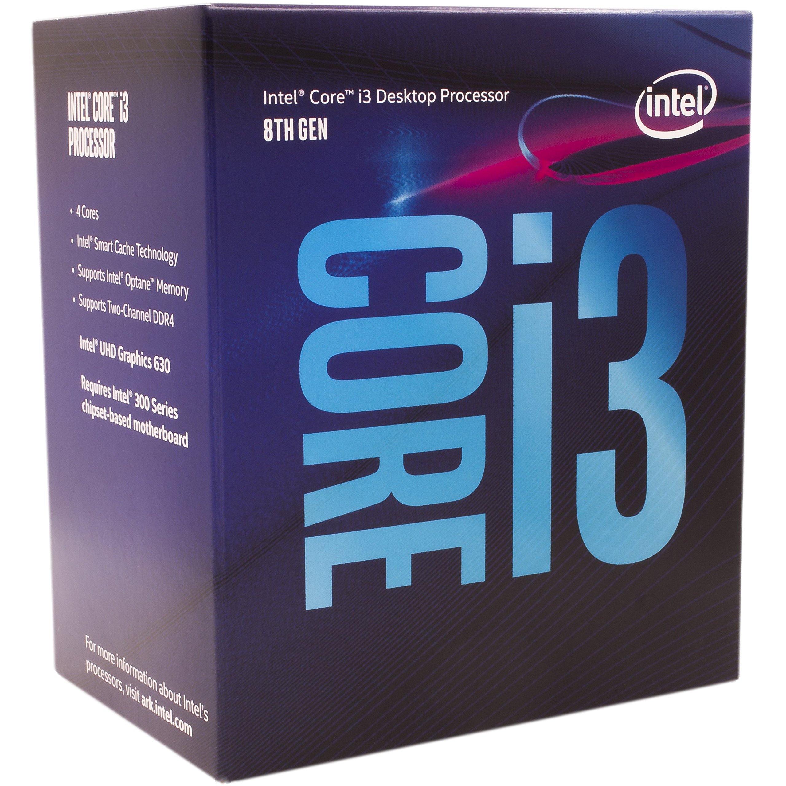 Intel Core i3-8300 Desktop Processor 6 Cores 3.7 GHz LGA 1151 300 Series 91W - Perfect for Gaming, Office Work & Home Computing