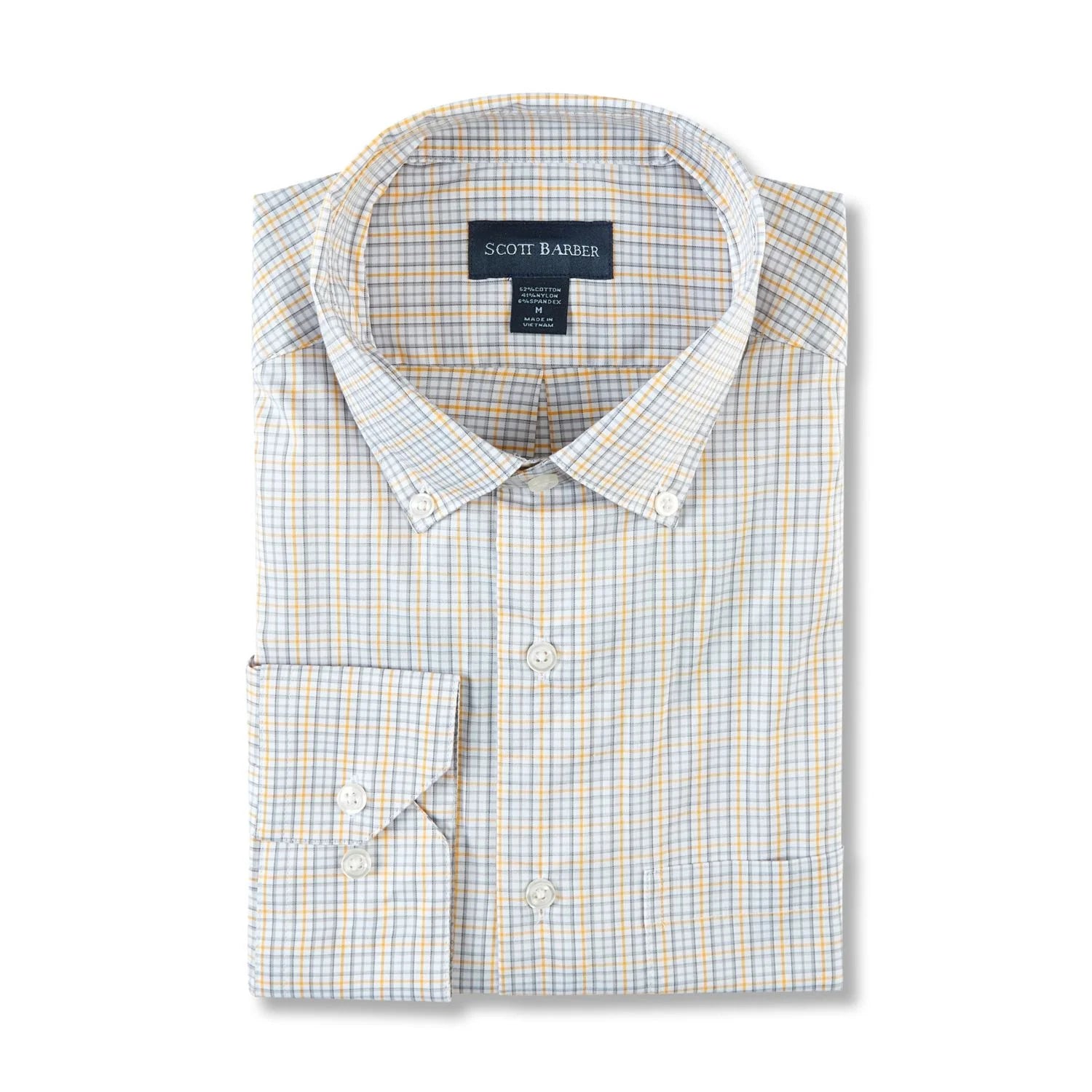 Scott Barber Sun Check Long Sleeve Sport Shirt - Lightweight & Breathable for Outdoor Activities, Hiking, and Casual Wear