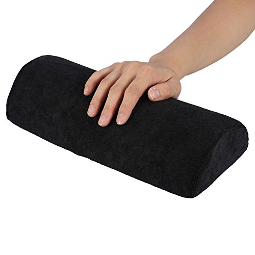 Premium Nail Art Hand Rest Pillow - Detachable & Washable Soft Sponge Cushion for Manicure, Pedicure & Salon Treatments (Black) | Perfect for Nail Technicians, Home Spa & Professional Salons