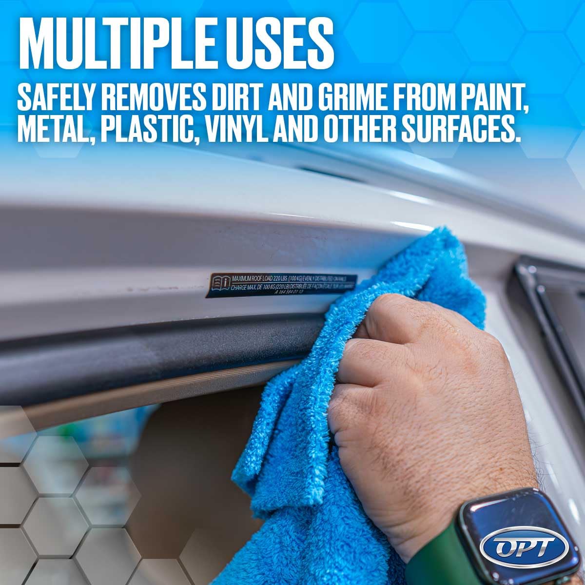 Opti-Clean Waterless Car Wash & Protect Spray - Ready to Use Polymer Protection for Cars, Trucks & Motorcycles (18 oz) - Perfect for Quick Cleaning, Detailing & On-the-Go Shine