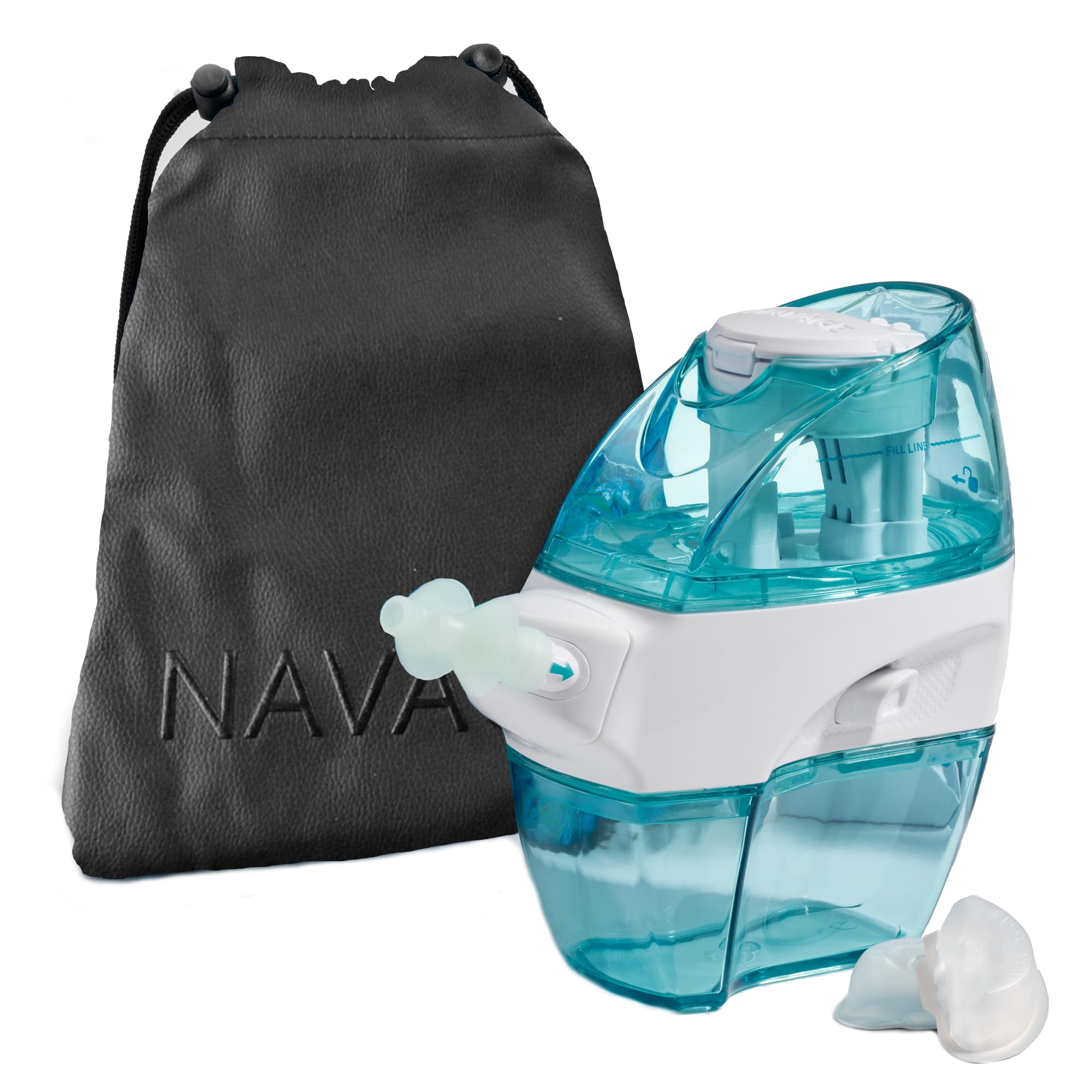 Navage Travel Bundle - Portable Nasal Irrigation System with 20 Salt Pods & Travel Bag - Sinus Relief for Allergies, Cold & Congestion - Perfect for Travel, Home & Office Use