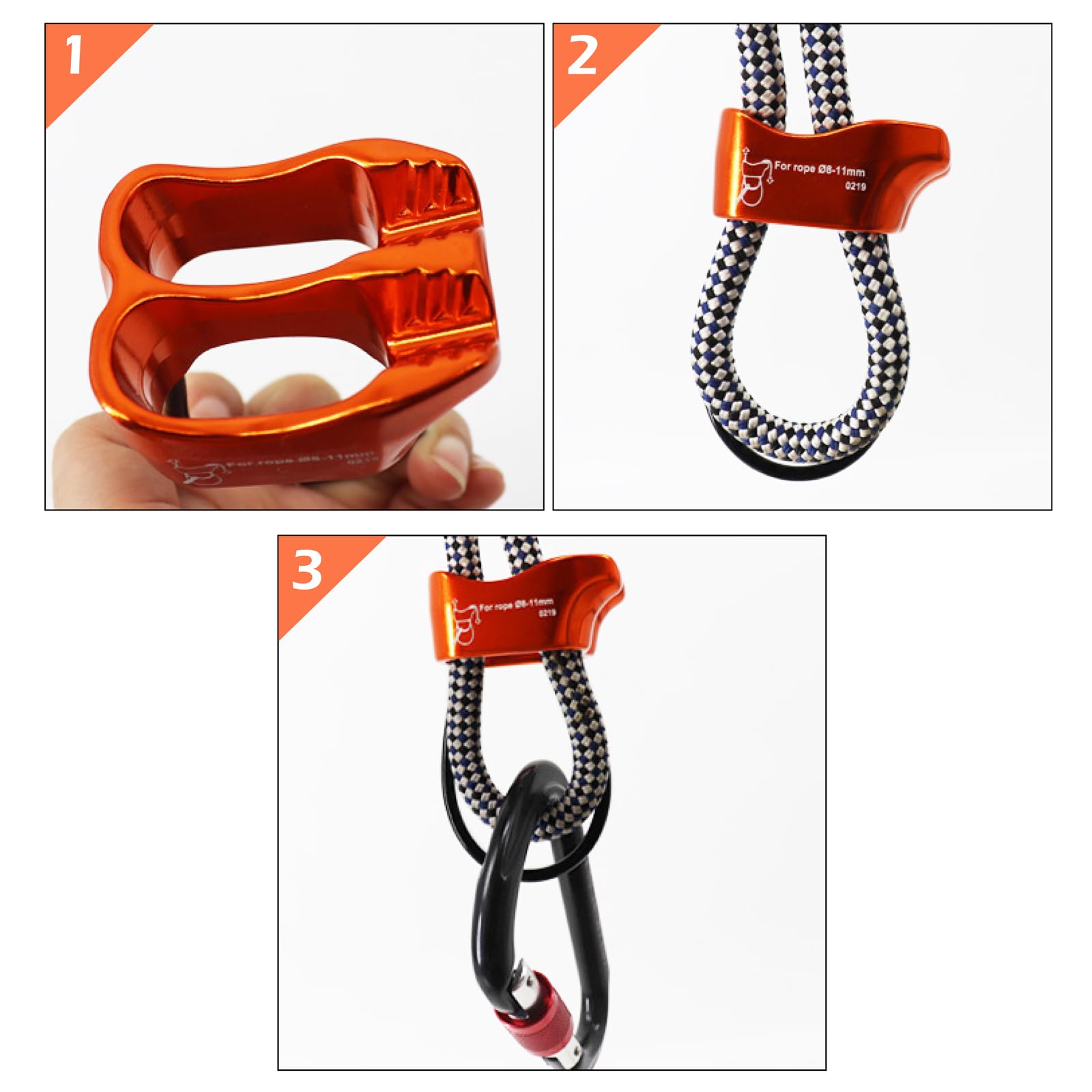 TRIWONDER ATC Belay Device - V-Grooved Micro Rescue Guide for Rock Climbing & Rappelling - Lightweight & Durable (Red) - Perfect for Outdoor Adventures, Mountaineering & Safety Training