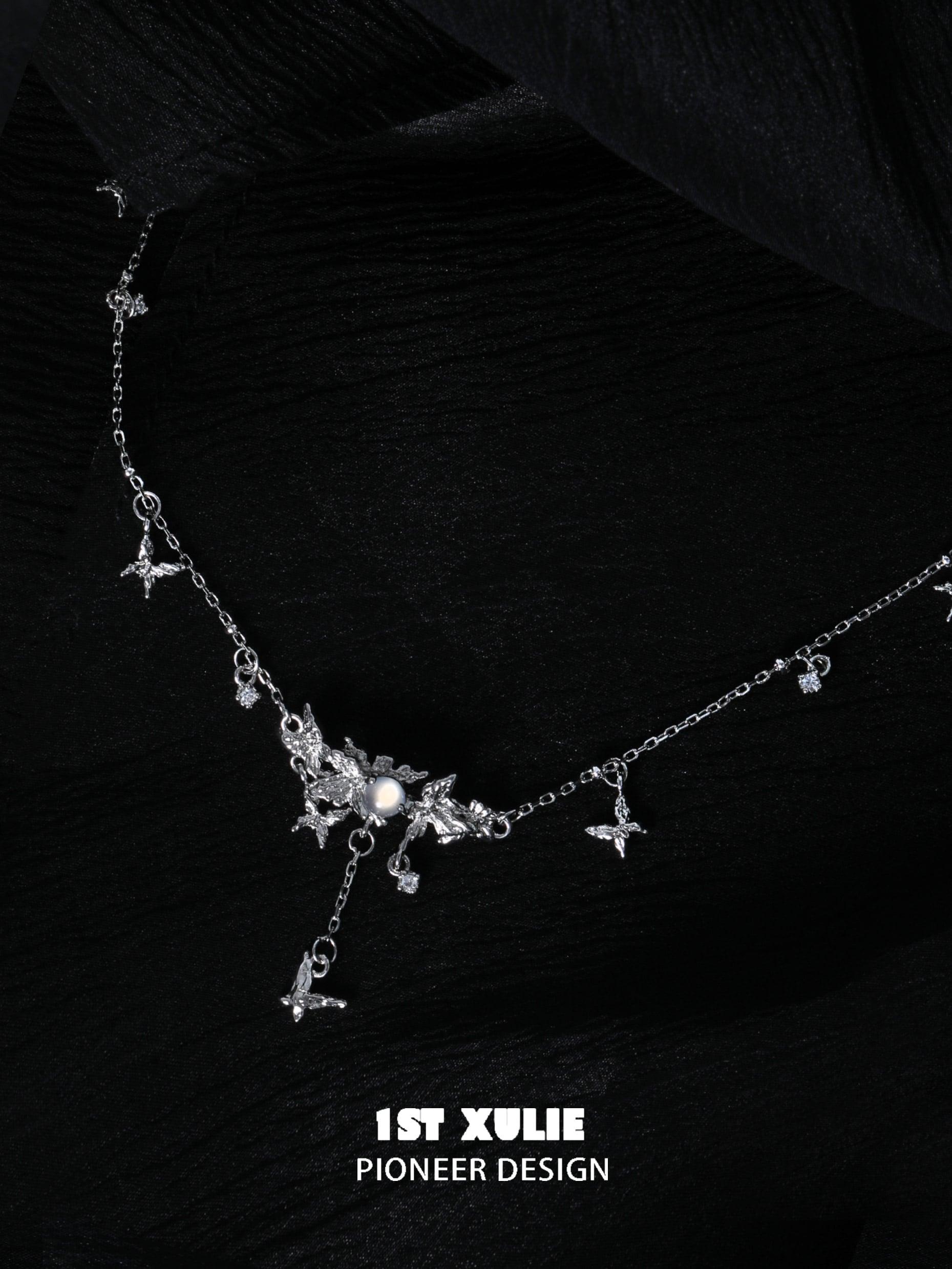 Whiterfly S925 Sterling Silver White Agate Cat's Eye Anklet Bracelet for Women - Elegant Adjustable Ankle Chain Jewelry Gift for Her, Perfect for Beach, Wedding & Boho Fashion