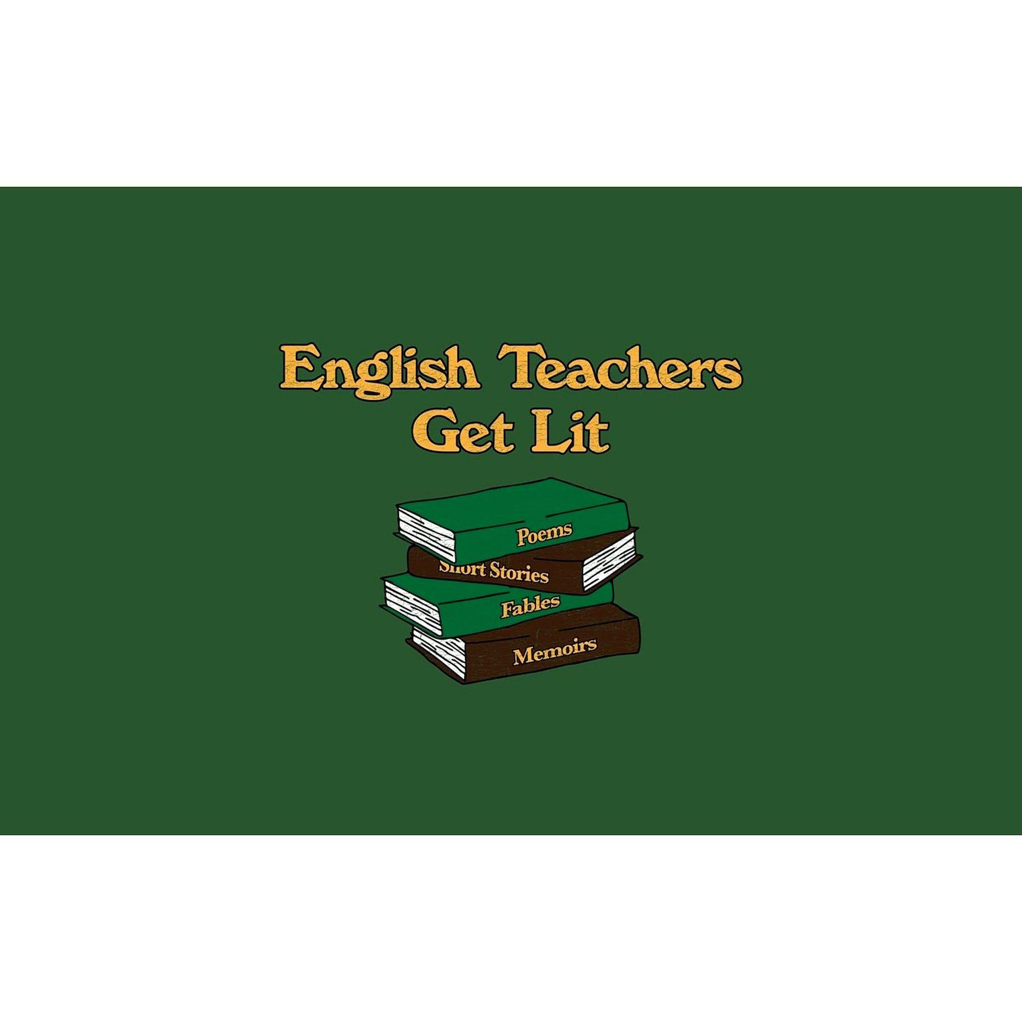 Funny English Teacher Car Sticker - 'Get Lit' Oval Bumper Decal for Educators - Perfect for Classroom Gifts & Teacher Appreciation