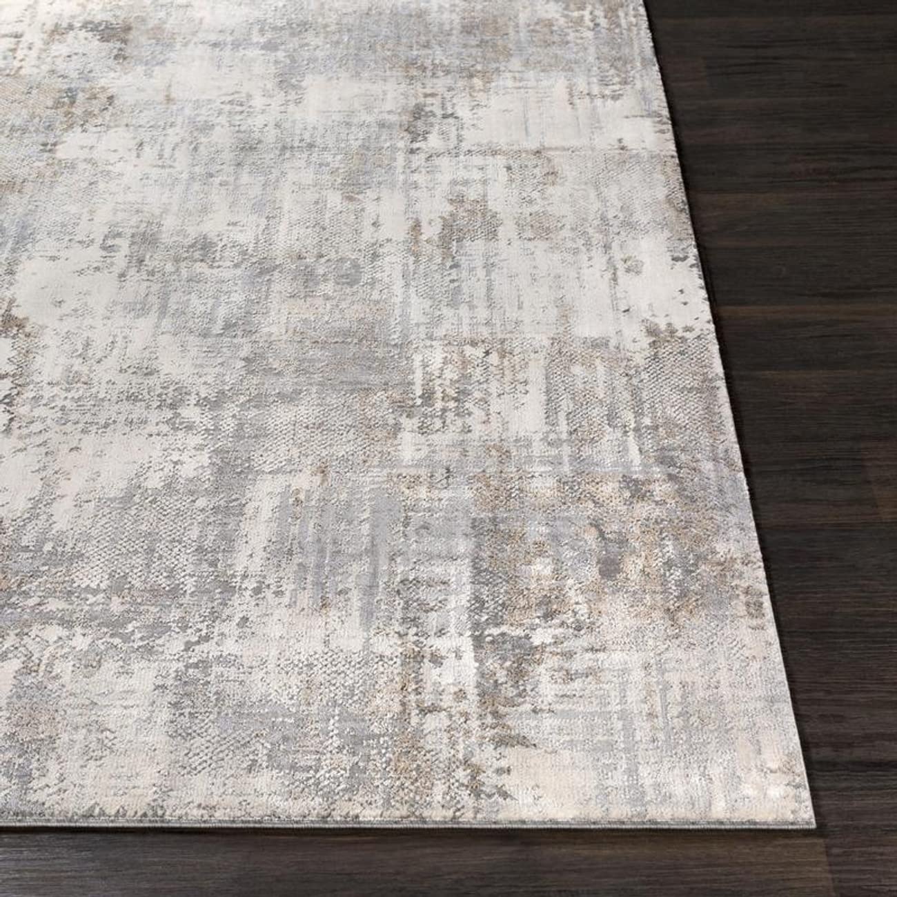 Mark&Day Modern Light Gray Area Rug 9x12 - Soft Polle Design in Grey Beige White - Non-Slip Living Room Rug, Bedroom Carpet, Kitchen Floor Mat (9' x 12'4