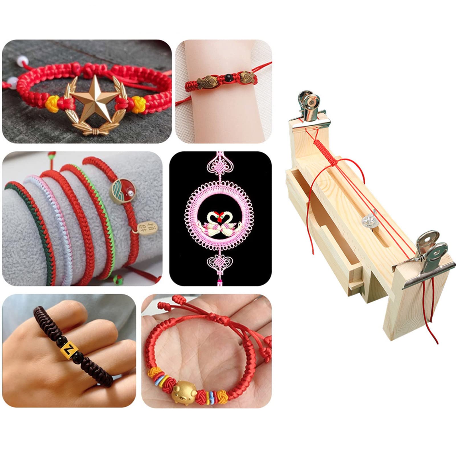 Paracord Bracelet Maker Kit - Wooden U-Shape DIY Jig with Clear Scale & 2 Clamps for Handcrafting Survival Bracelets (Style 3) | Perfect for Outdoor Adventures, Camping & Emergency Preparedness