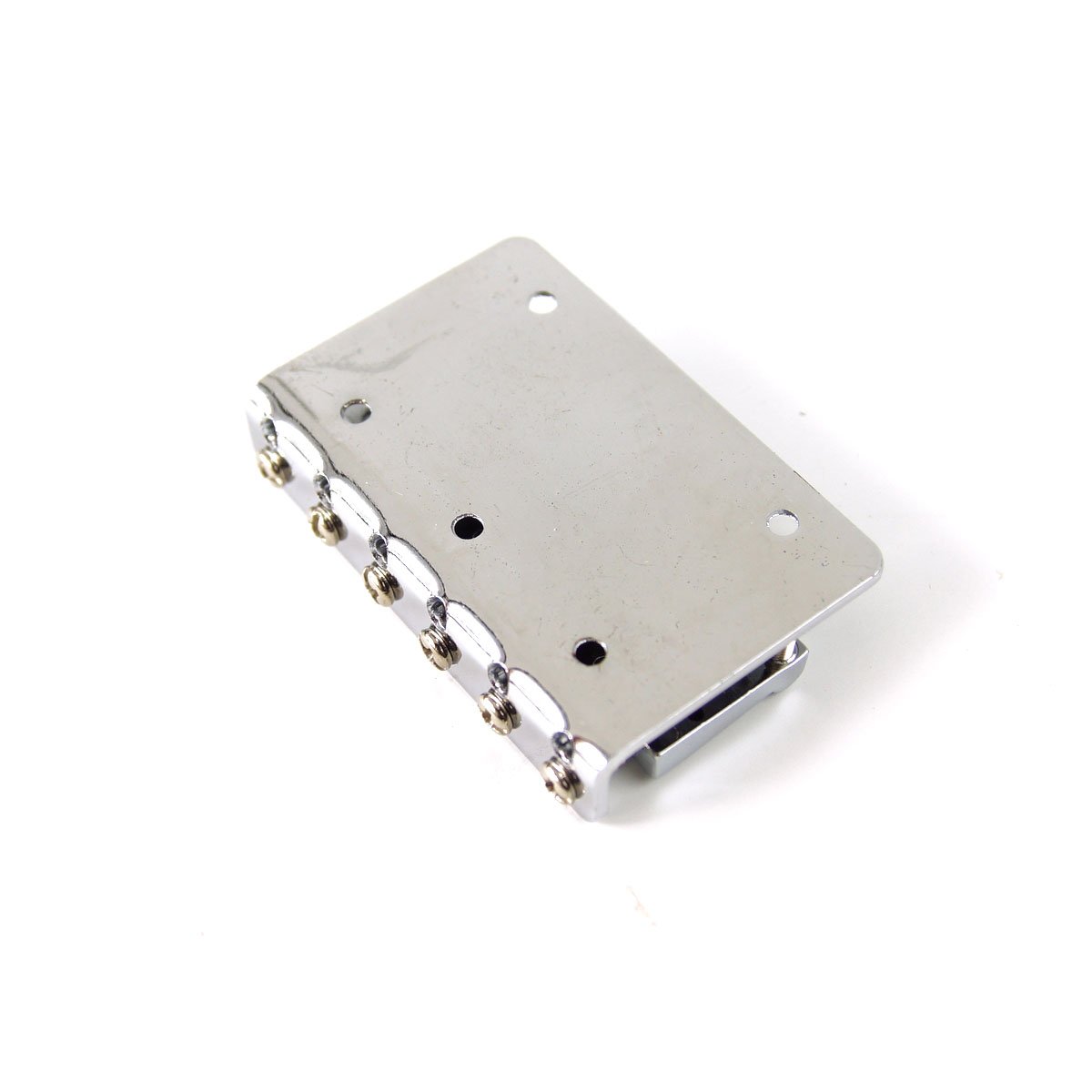 65mm Chrome Hardtail Bridge with 6-Saddles for Small Non-Tremolo Electric Guitar - Perfect for Rock, Blues & Studio Recording
