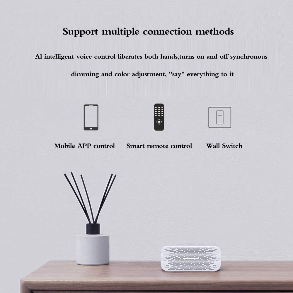 Ultra-Thin Acrylic LED Ceiling Light - Modern Smart Lighting for Living Room & Bedroom - 42cm Dimmable Ambient Light - Perfect for Home Decor, Relaxation & Mood Setting