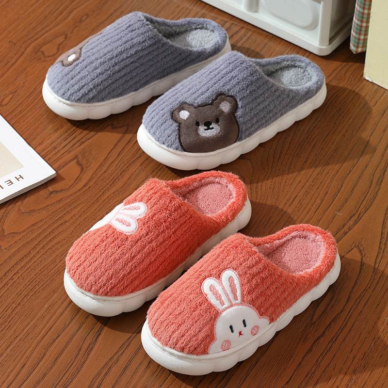 Soft & Cozy Rabbit Plush Fleece Slippers for Women - Non-Slip Indoor House Shoes - Perfect for Winter, Lounge & Home Comfort