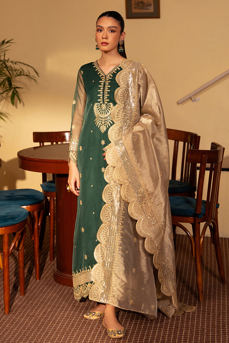 JADE RADIANCE 2-Piece Set (Embroidered Cotton Shirt & Dupatta Scarf) - Elegant Indian Ethnic Wear for Women, Perfect for Weddings, Festivals & Special Occasions